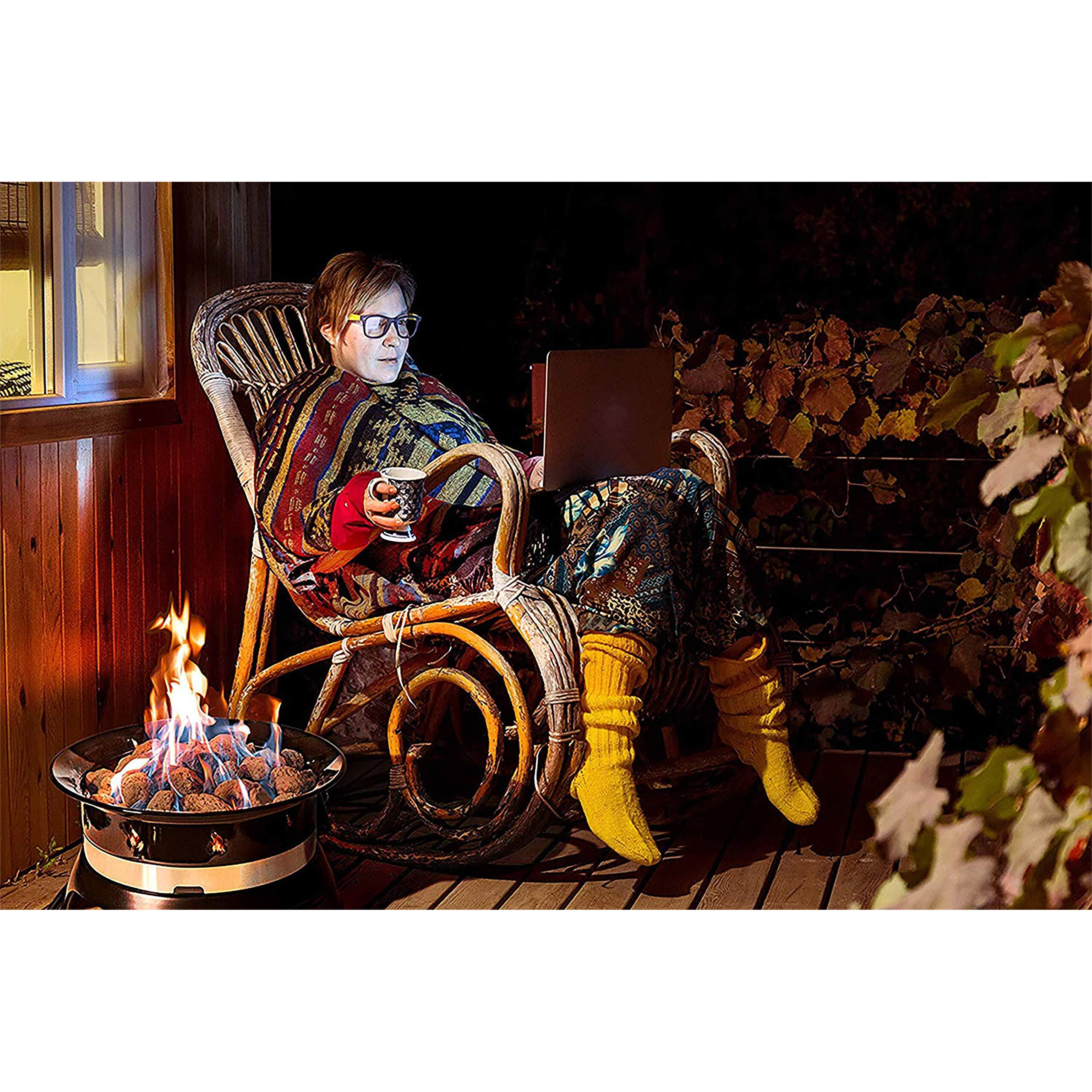 Outland Living 870 Premium Auto-Ignition Smokeless Outdoor Portable Propane Fire Pit With Cover & Carry Kit, 19-Inch 58,000 Btu, Black