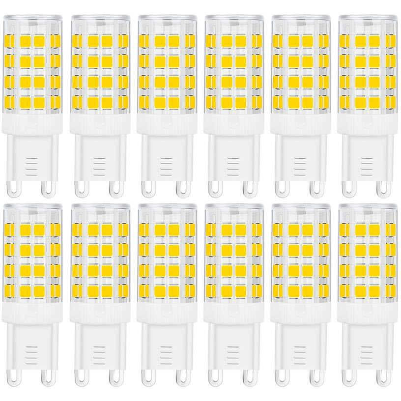 Sumvibe G9 Led Bulb 5W, 40W G9 Halogen Bulb Replacement, 420Lm, Warm White 3000K, Ac100V-240V, G9 Base Non-Dimmable Light Bulbs, 12-Pack