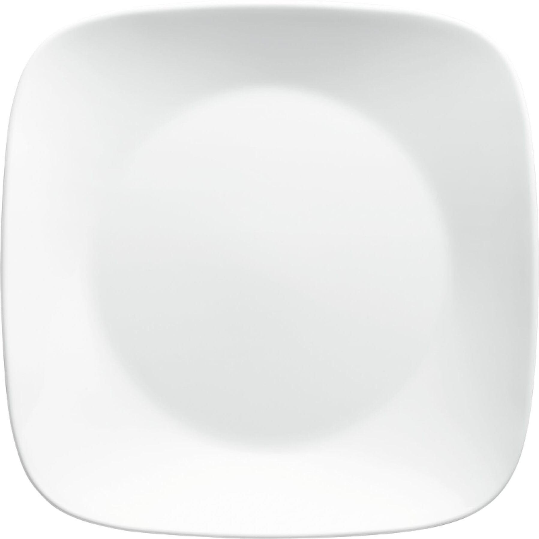 Corelle Vitrelle 6-Piece Salad Plates Set, Triple Layer Glass And Chip Resistant, Lightweight Square 9-Inch Plates, White