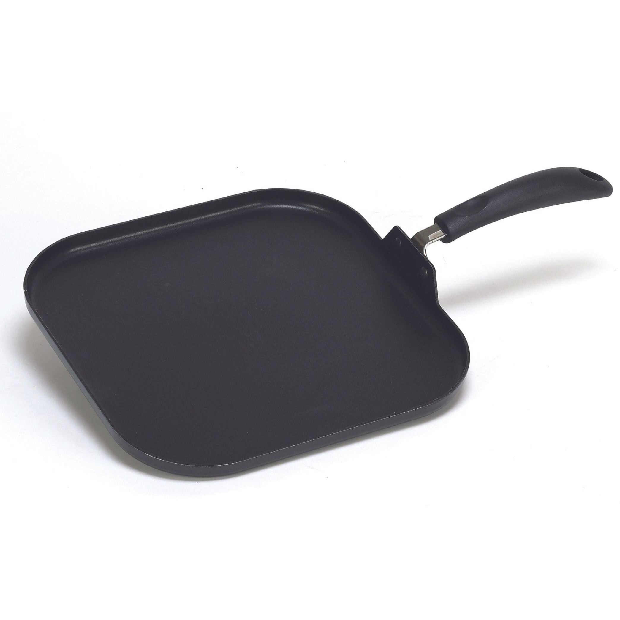 Imusa Usa 10.5"" Nonstick Premier Square Griddle Pan With Handle, Black