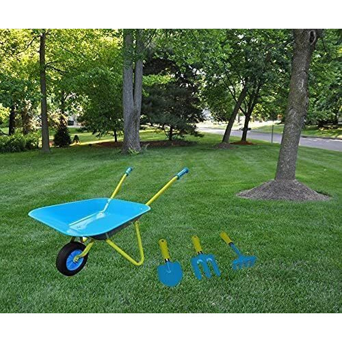 G & F Products G & F 10041 Justforkids Kids Wheel Barrel Made Of Real Metal Kids Size