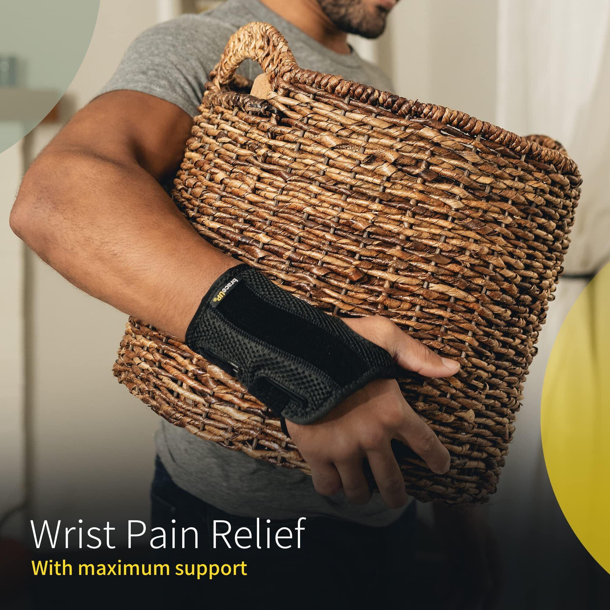 Braceup Wrist Splint For Carpal Tunnel Right Left Hand Wrist Support For Women And Men, Daytime And Night Use, Wrist Brace For Pain Relief And Arthritis - Right Wrist (S/M)