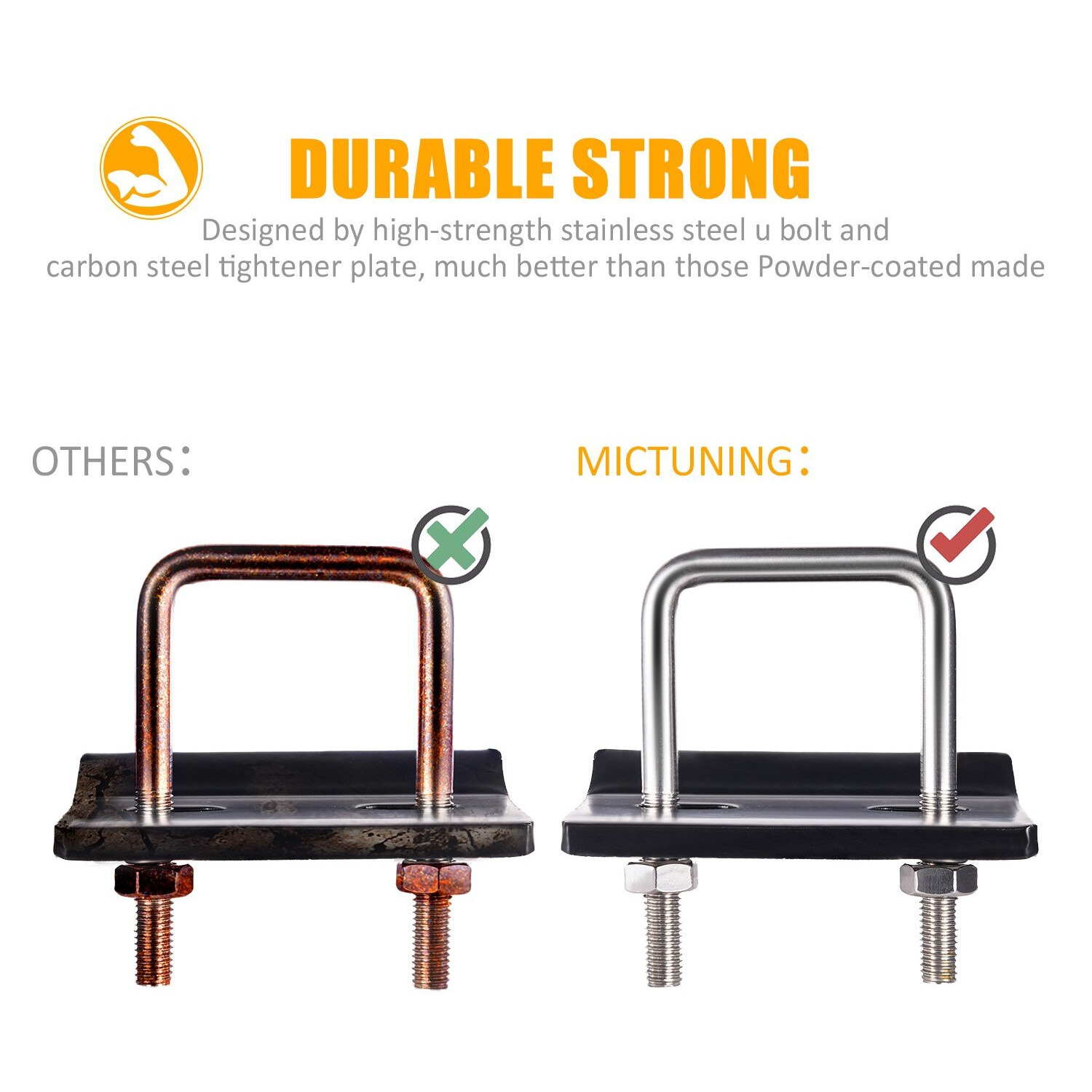 Mictuning Hitch Tightener For 1.25 Inches And 2 Inches Hitches, Heavy Duty Anti-Rattle Stabilizer, Reduce Movement From Hitch Tray Cargo Carrier Bike Rack Trailer Ball Mount