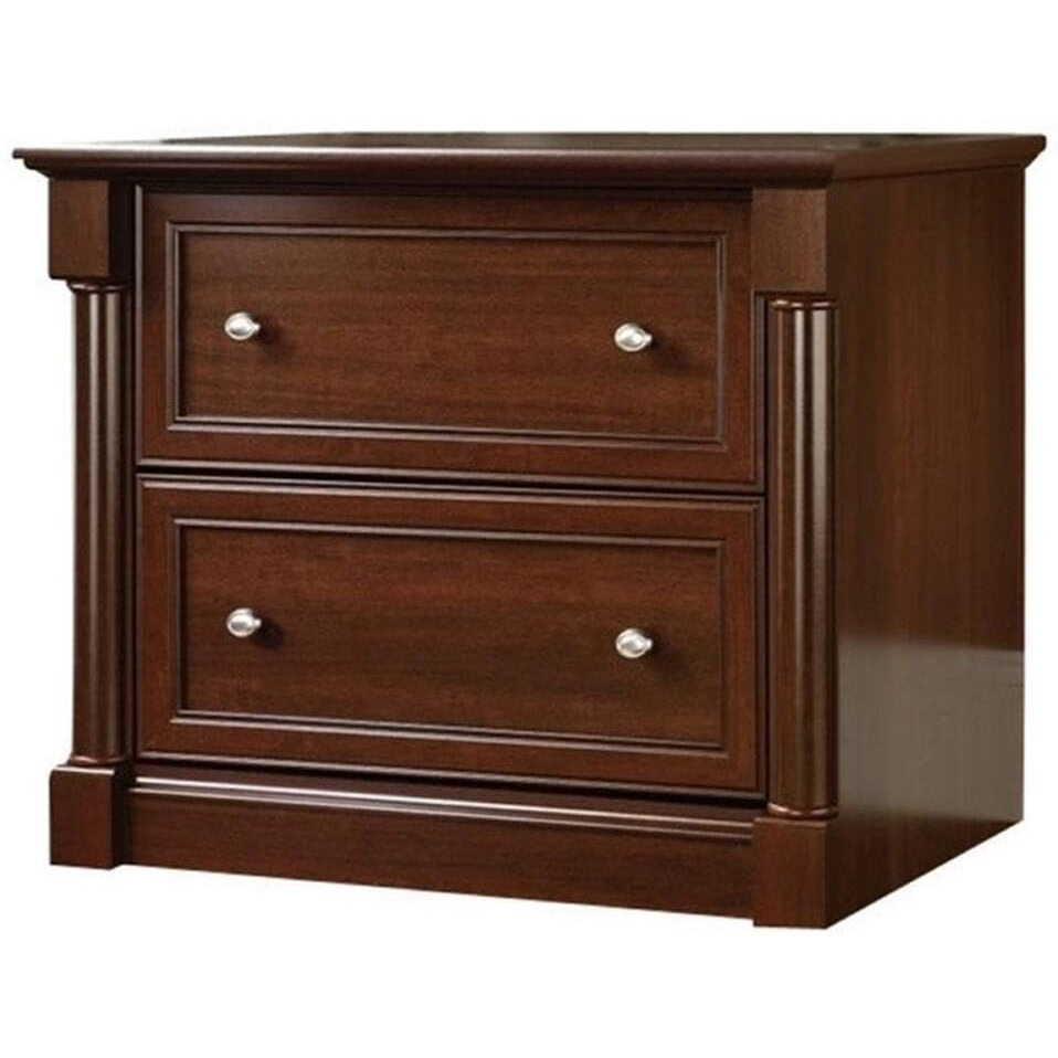 Bowery Hill 2 Drawers 29.61"" Lateral Cherry Engineered Wood Filing Cabinet Easy Assembly Stationary For Home, Office