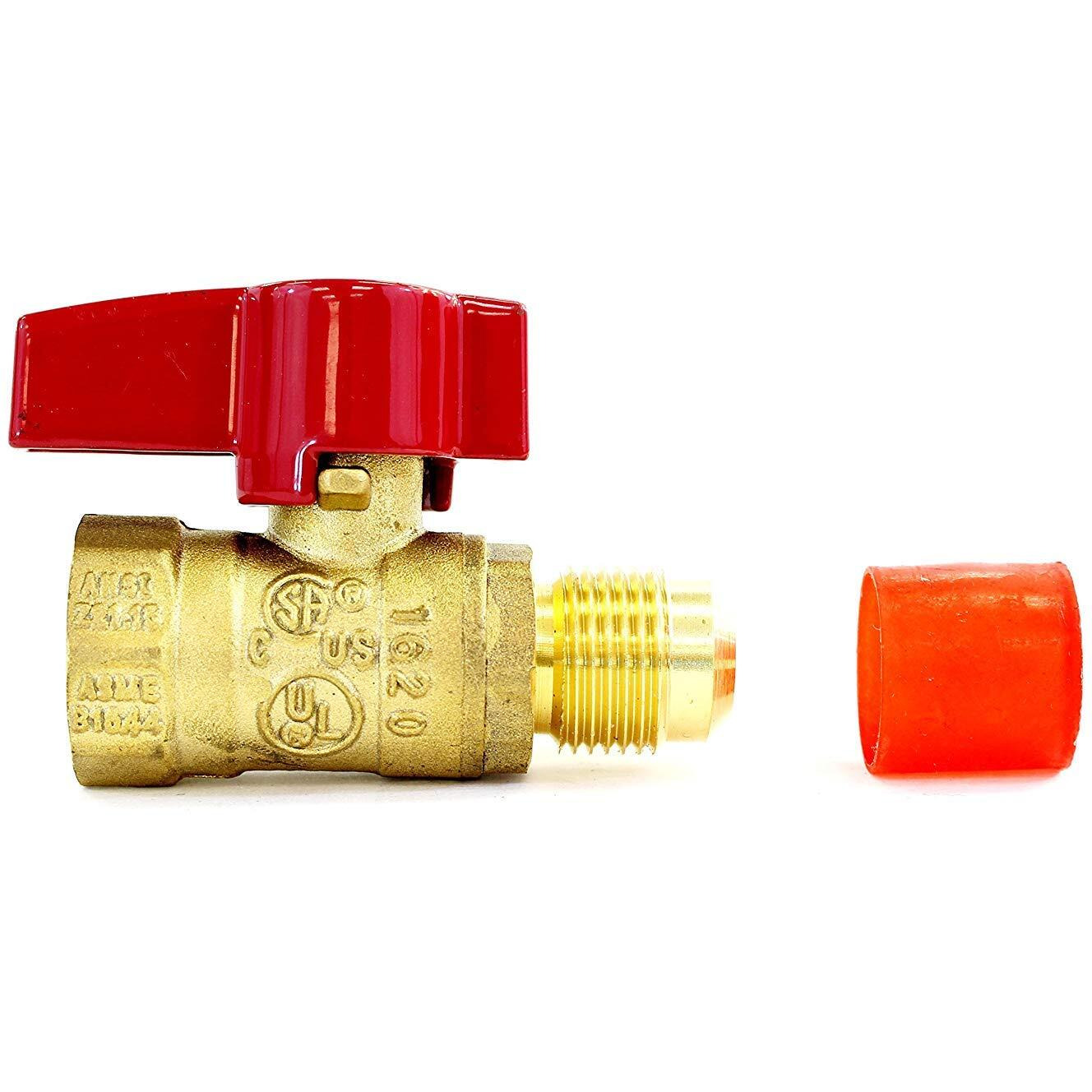 Universal Gas Appliance Installation Kit - 22    One-Stop Range Hook-Up - Stainless Steel Flexible Connector Line -     Brass Flare Shut Off Valve & Couplings - Water Heater Stove Fireplace