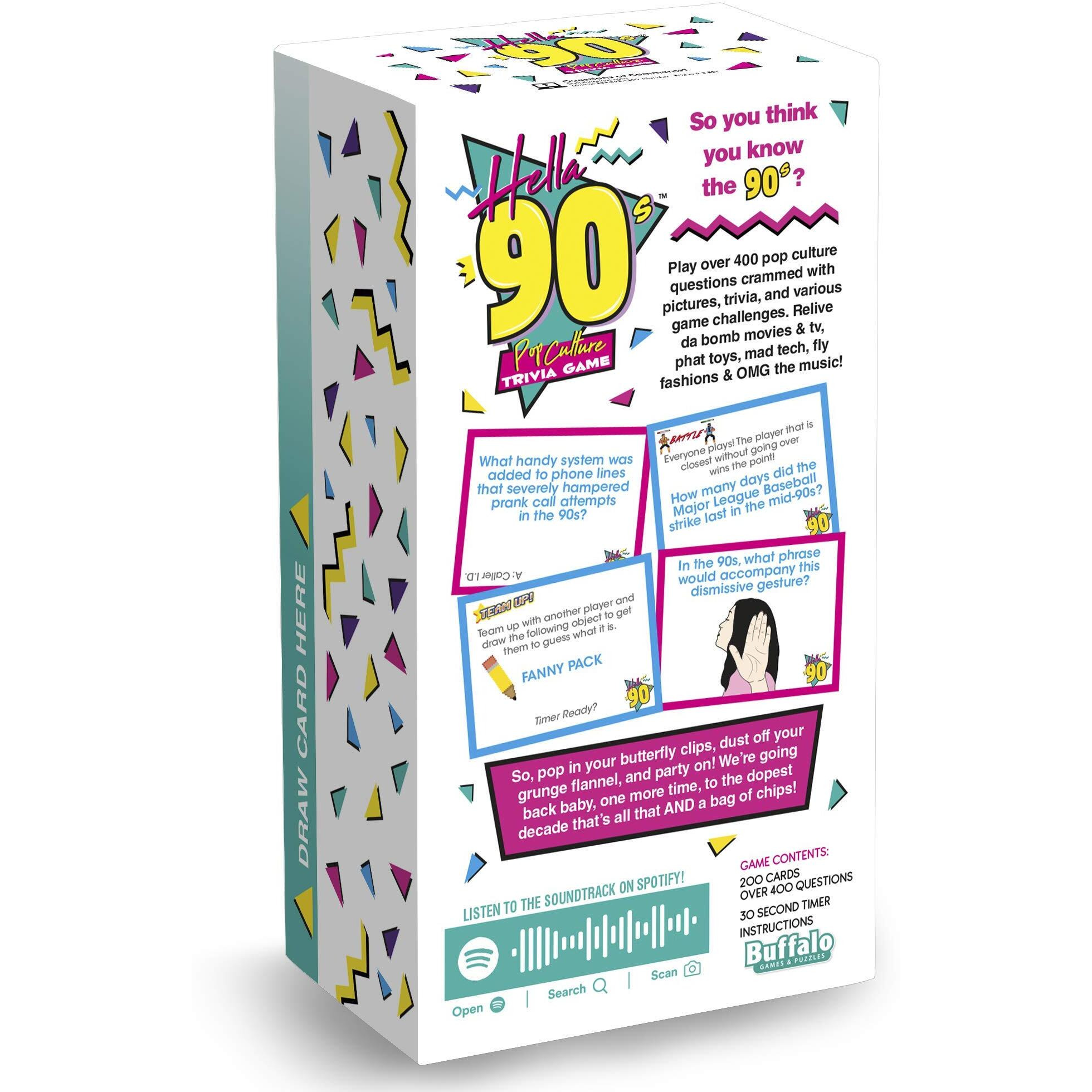 Buffalo Games Hella 90's - Pop Culture Trivia Game Brown