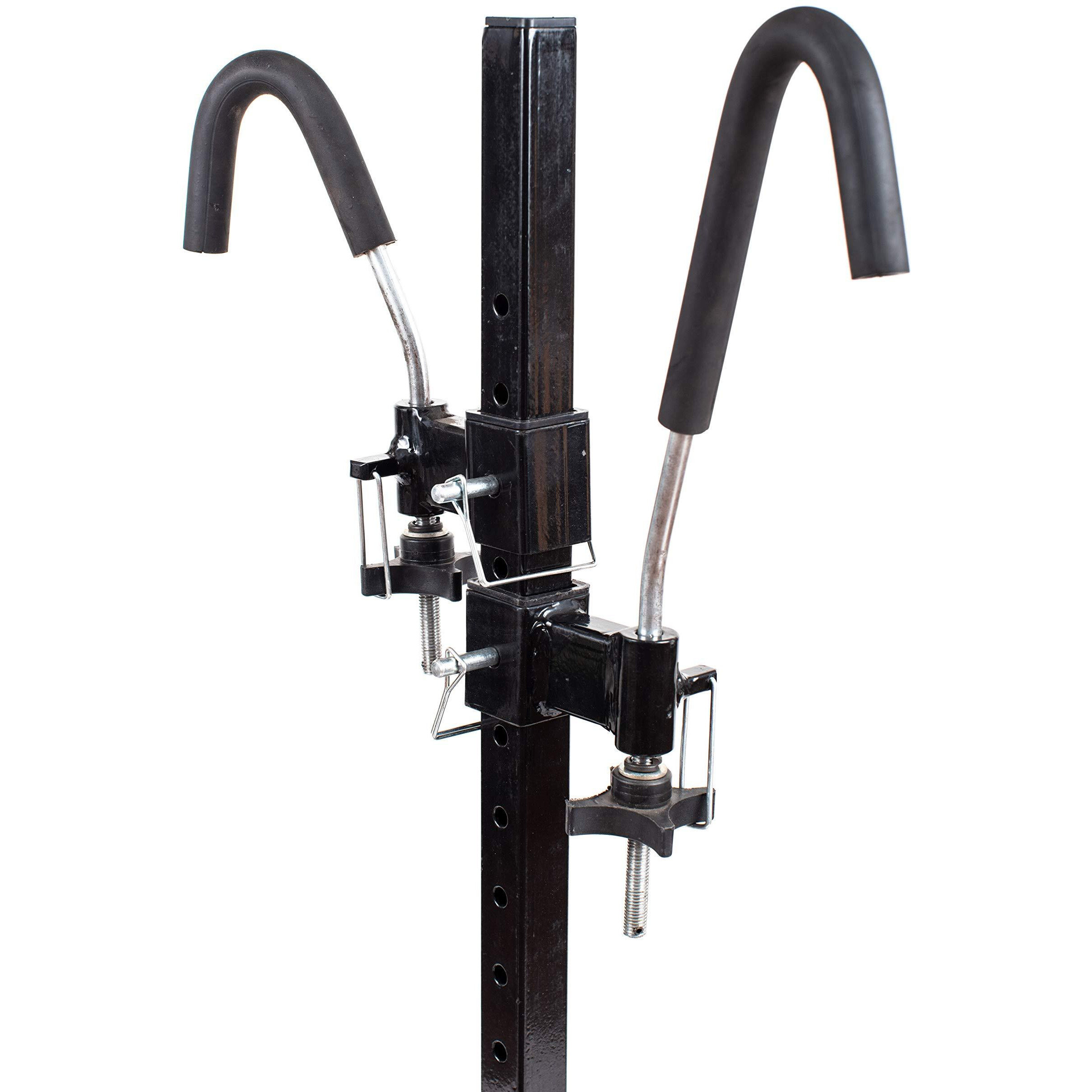 Maxxhaul 50027 Hitch Mount Bike Rack Platform - Style 2-Bike Rack For Cars Trucks Suvs Minivans With Hitch Tightener, Great For E-Bikes With Standard Width Tires