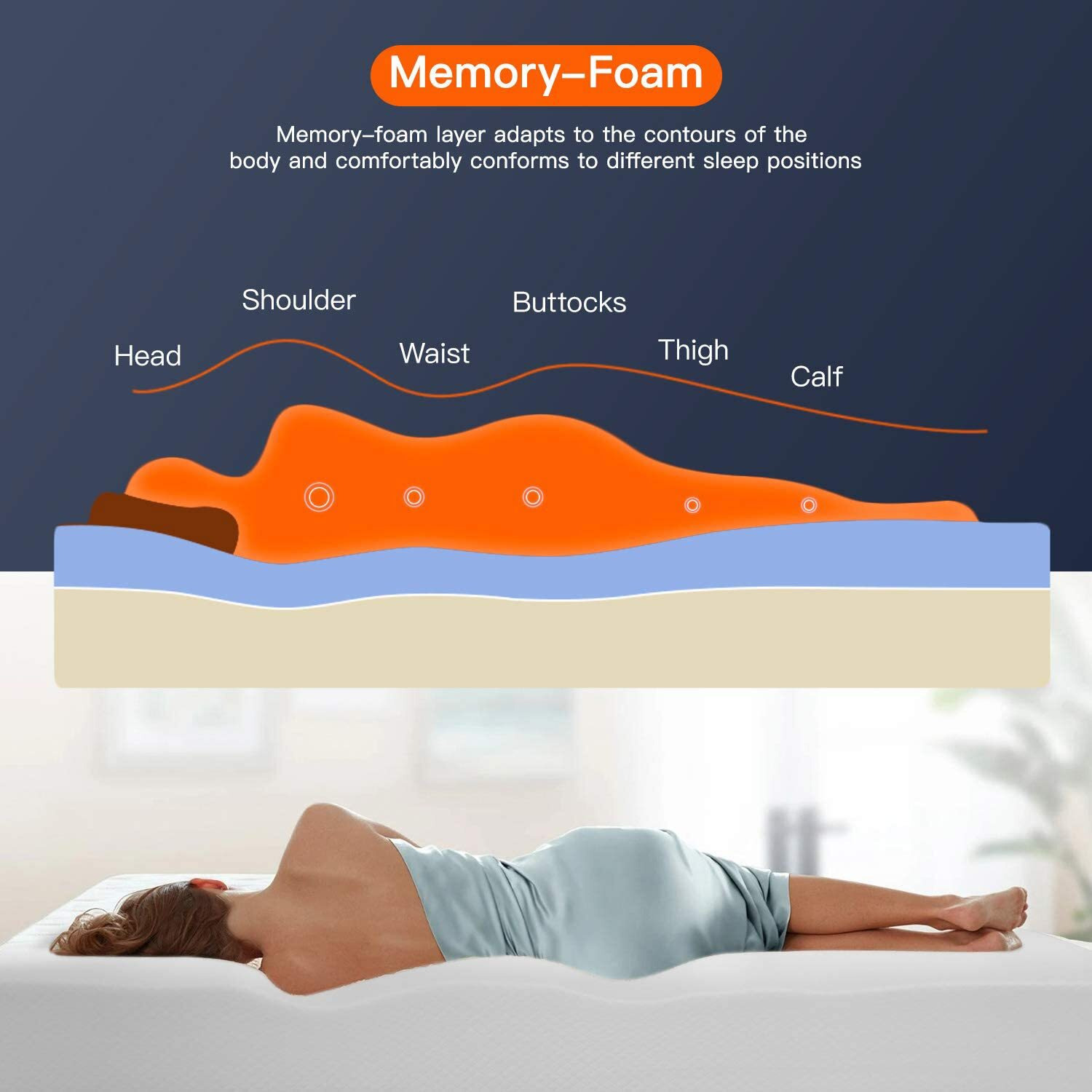 Fdw 8 Inch Twin Mattress Gel Memory Foam Mattress For Cool Sleep & Pressure Relief, Medium Firm Mattresses Certipur-Us Certified/Bed-In-A-Box/Pressure Relieving (8 In, Twin)