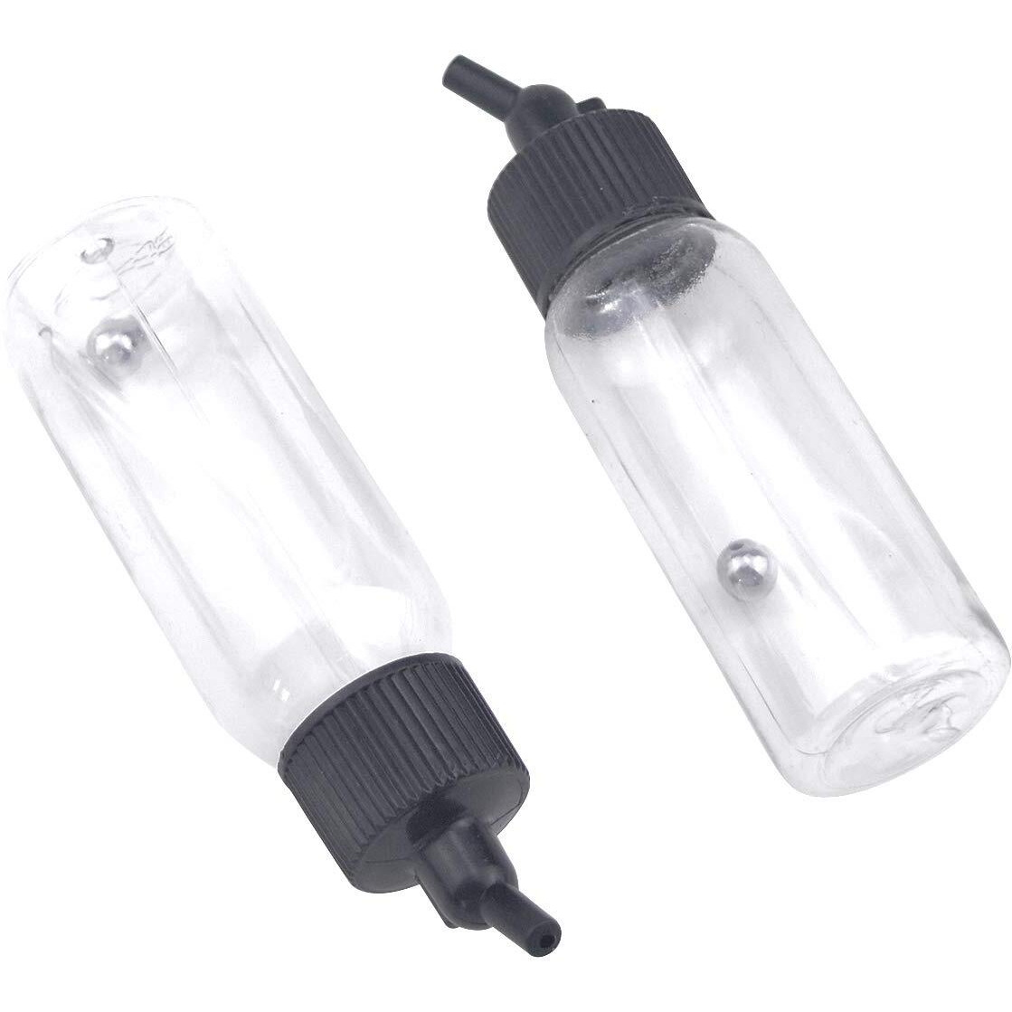 T Tulead Plastic Jar Bottles Airbrush Paint Bottles 30Ml Dual-Action Siphon Suction Feed Airbrush Accessories Pack Of 10