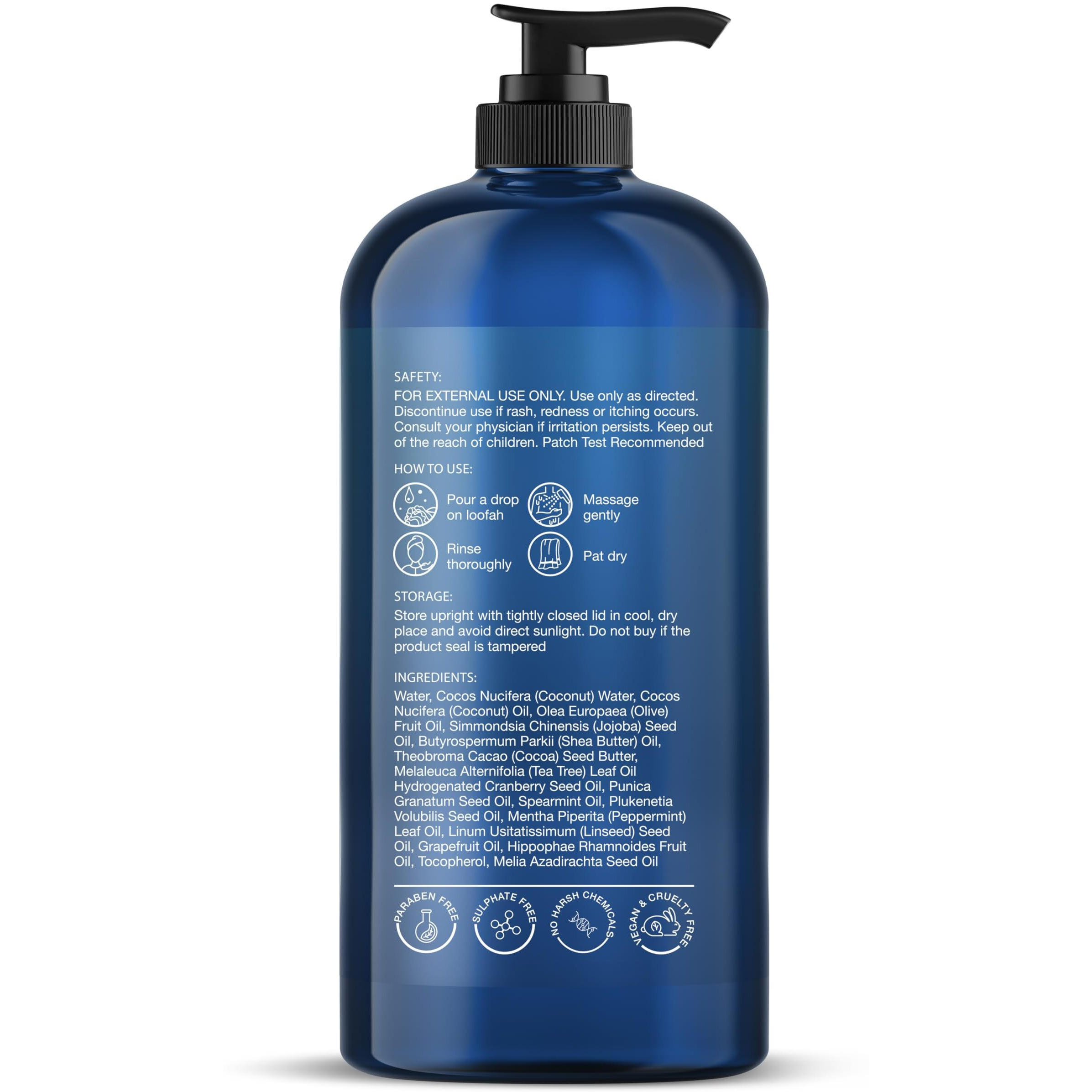 Botanic Hearth Tea Tree Face Wash With Mint - Acne Fighting, Premium, Hydrating Liquid Face Soap With Pure Tea Tree Oil - For Women And Men, Paraben Free, Fights Acne - 16 Fl Oz