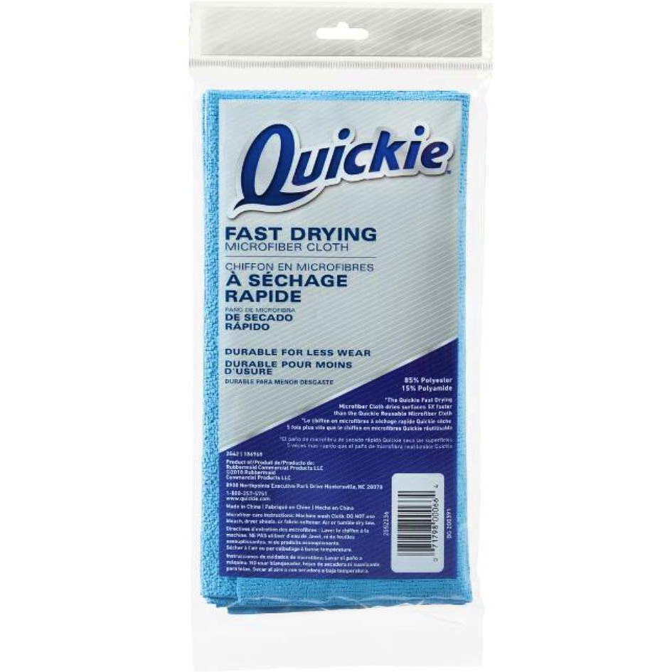 Quickie Absorbing/Fast Drying Microfiber Cleaning Cloth (6 Pack) (2052231), Blue
