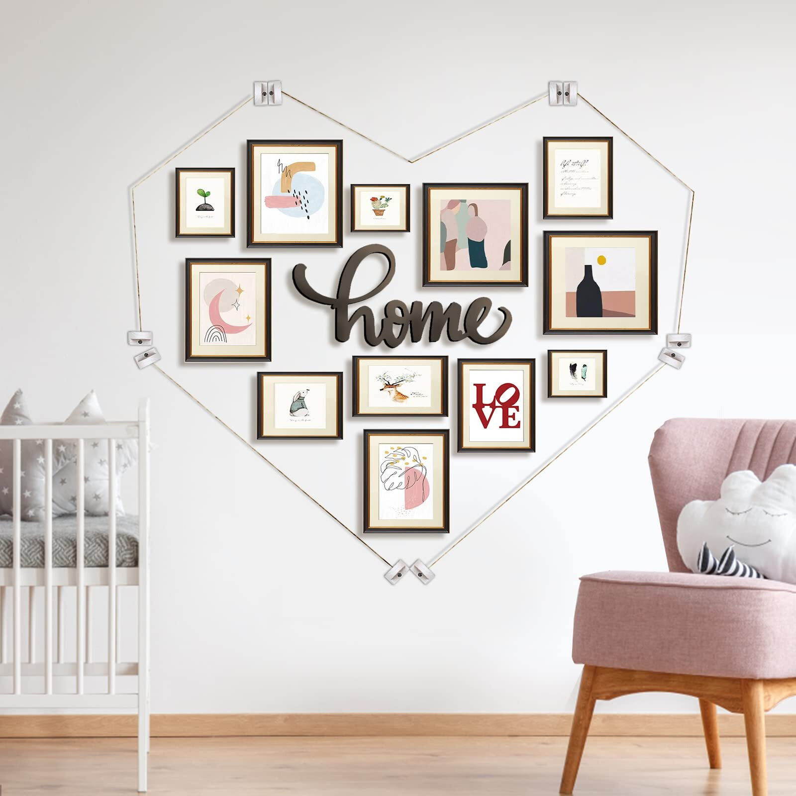 Emfogo Hanging Photo Display Room Picture Wall Decor