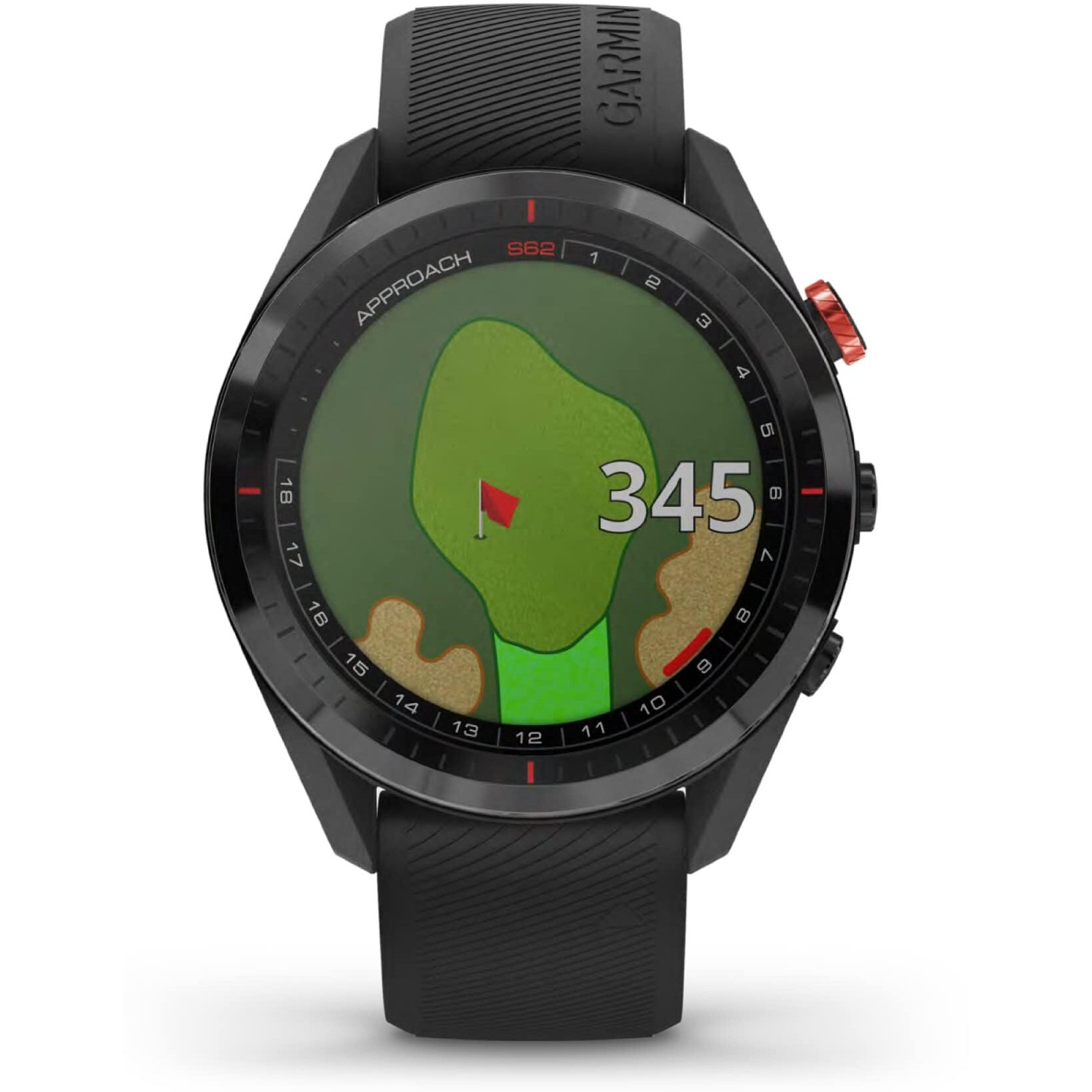 Garmin 010-02200-00 Approach S62, Premium Golf Gps Watch, Built-In Virtual Caddie, Mapping And Full Color Screen, Black