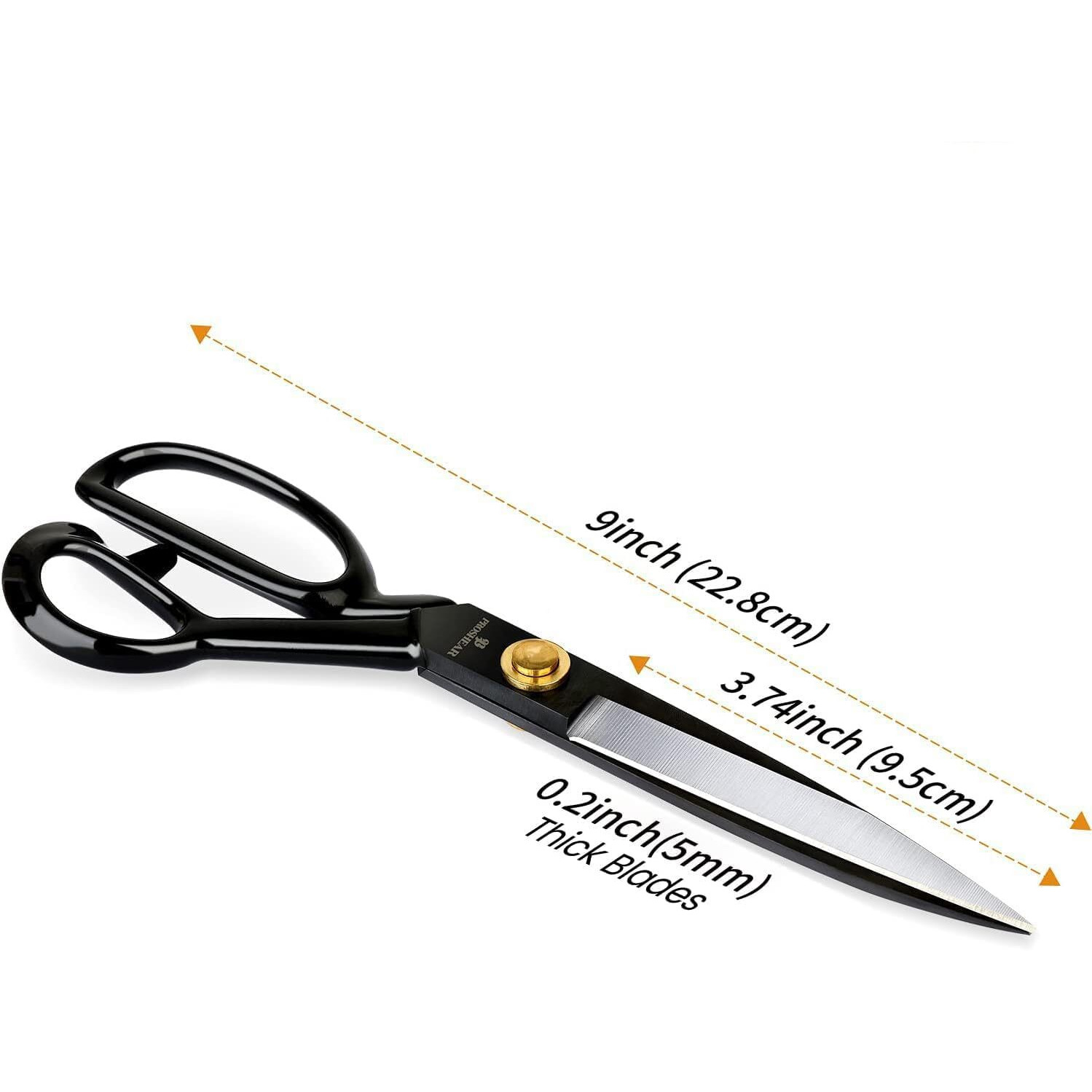 Professional Tailor Scissors 9 Inch For Cutting Fabric Heavy Duty Scissors For Leather Cutting Industrial Sharp Sewing Shears For Home Office Artists Dressmakers