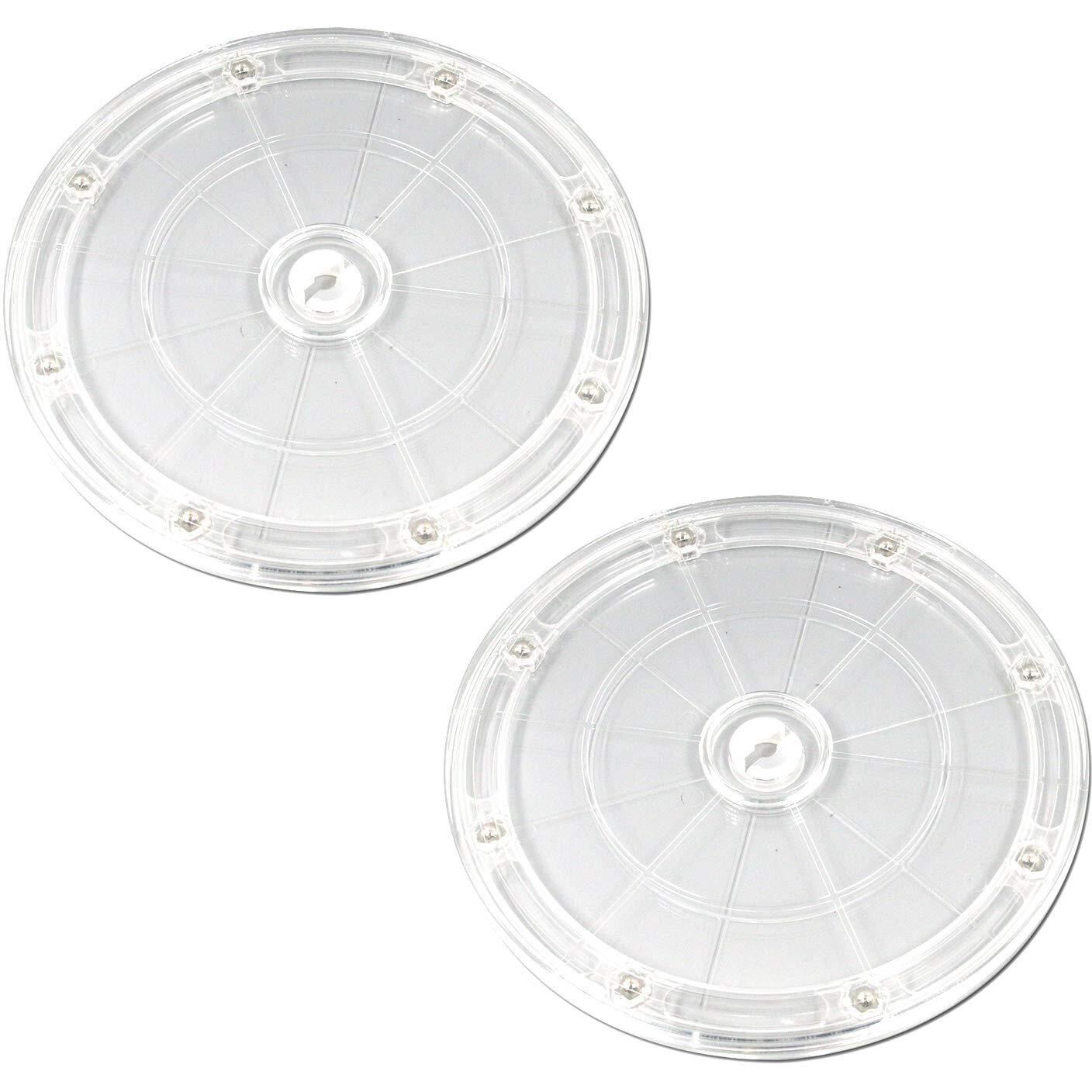 My Mironey Heavy Duty Lazy Susan Turntable Organizer 7"" Clear Acrylic Rotating Swivel Stand With Steel Ball Bearings For Spice Rack Cake Decorating Tv Laptop Pack Of 2
