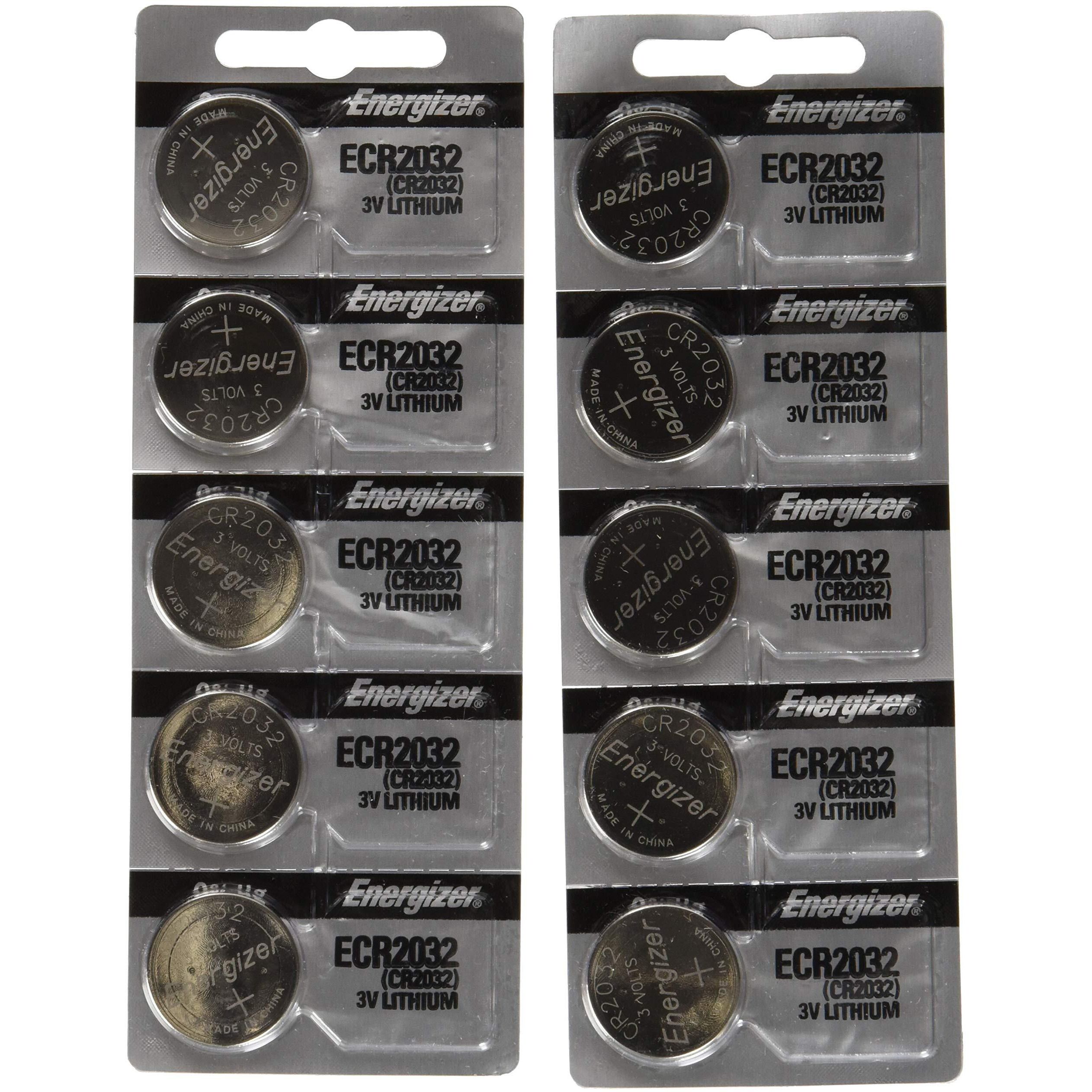 Energizer Cr2032 3 Volt Lithium Coin Battery, 10 Count (Pack Of 1)