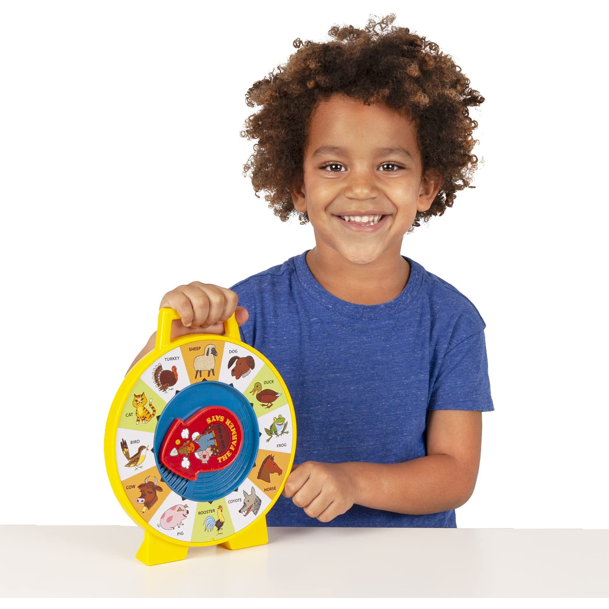 Fisher Price Classics - Farmer Says See 'N Say - Vintage Learning Toy, Sounds And Animals, Interactive Retro Game For Kids, Girls, Boys, Baby, Preschoolers, Toddlers, Unisex Ages 18 Months +