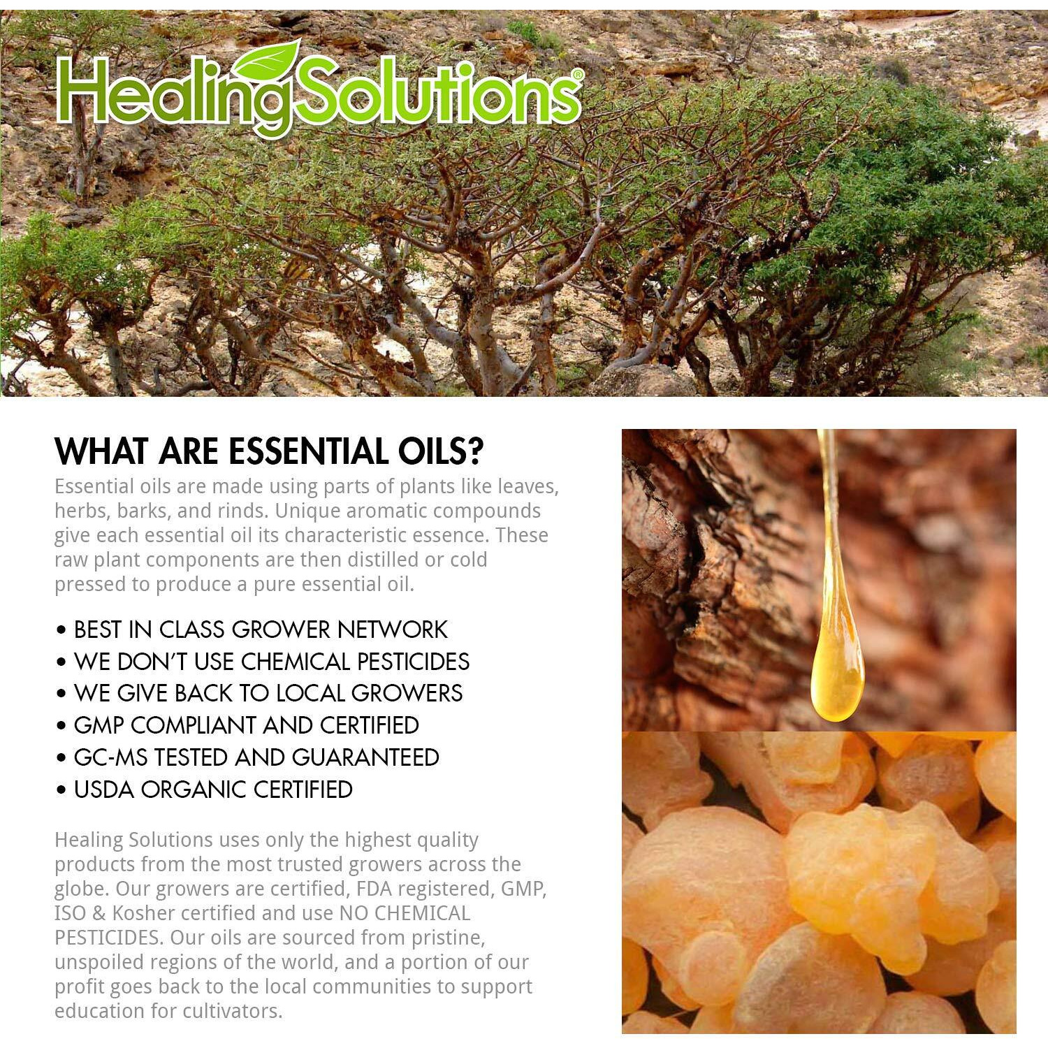 Healing Solutions 120Ml Oils - Frankincense Essential Oil - 4 Fluid Ounces