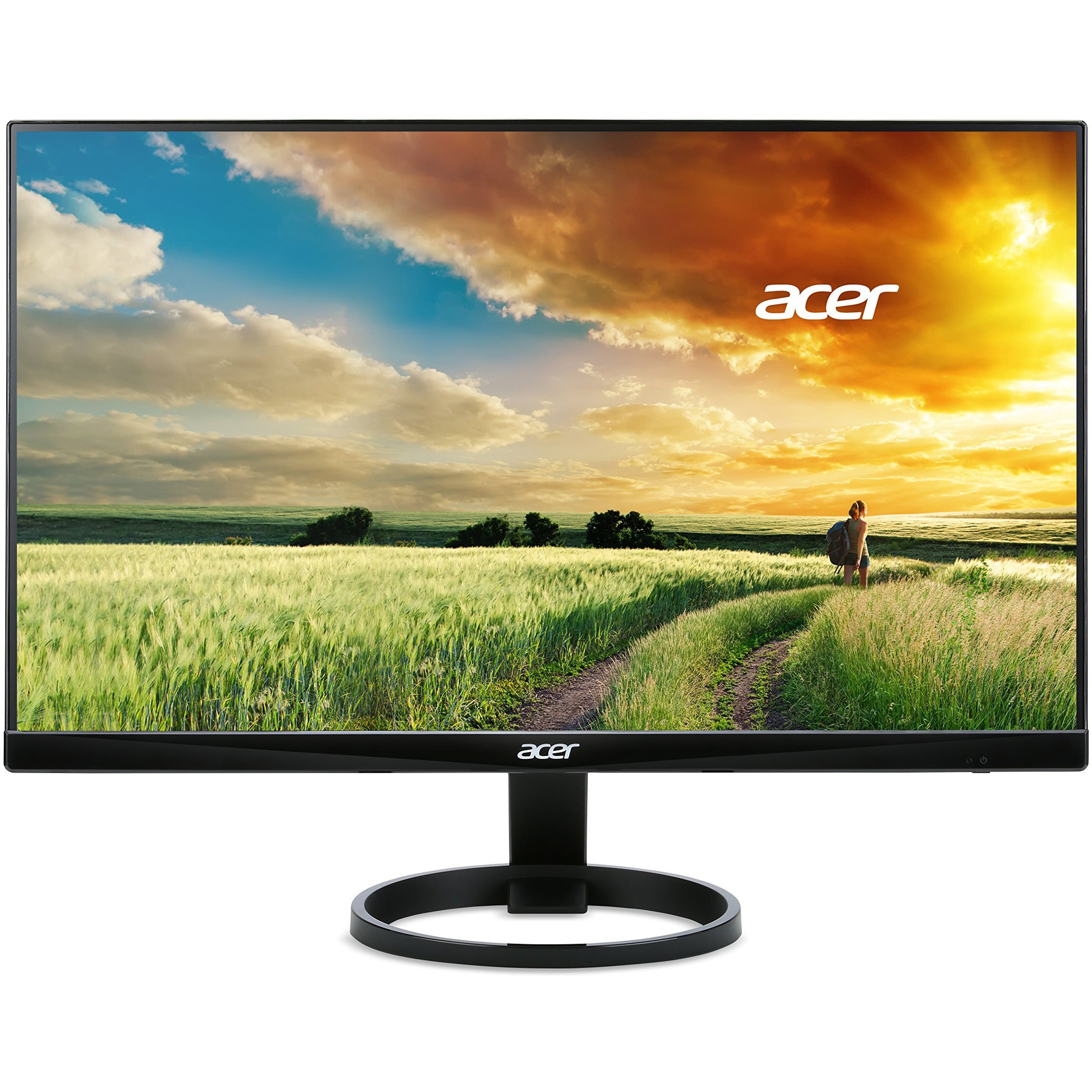Acer 23.8    Full Hd 1920 X 1080 Ips Zero Frame Home Office Computer Monitor - 178 Wide View Angle - 16.7M - Ntsc 72% Color Gamut - Low Blue Light - Tilt Compatible - Vga Hdmi Dvi R240Hy Bidx