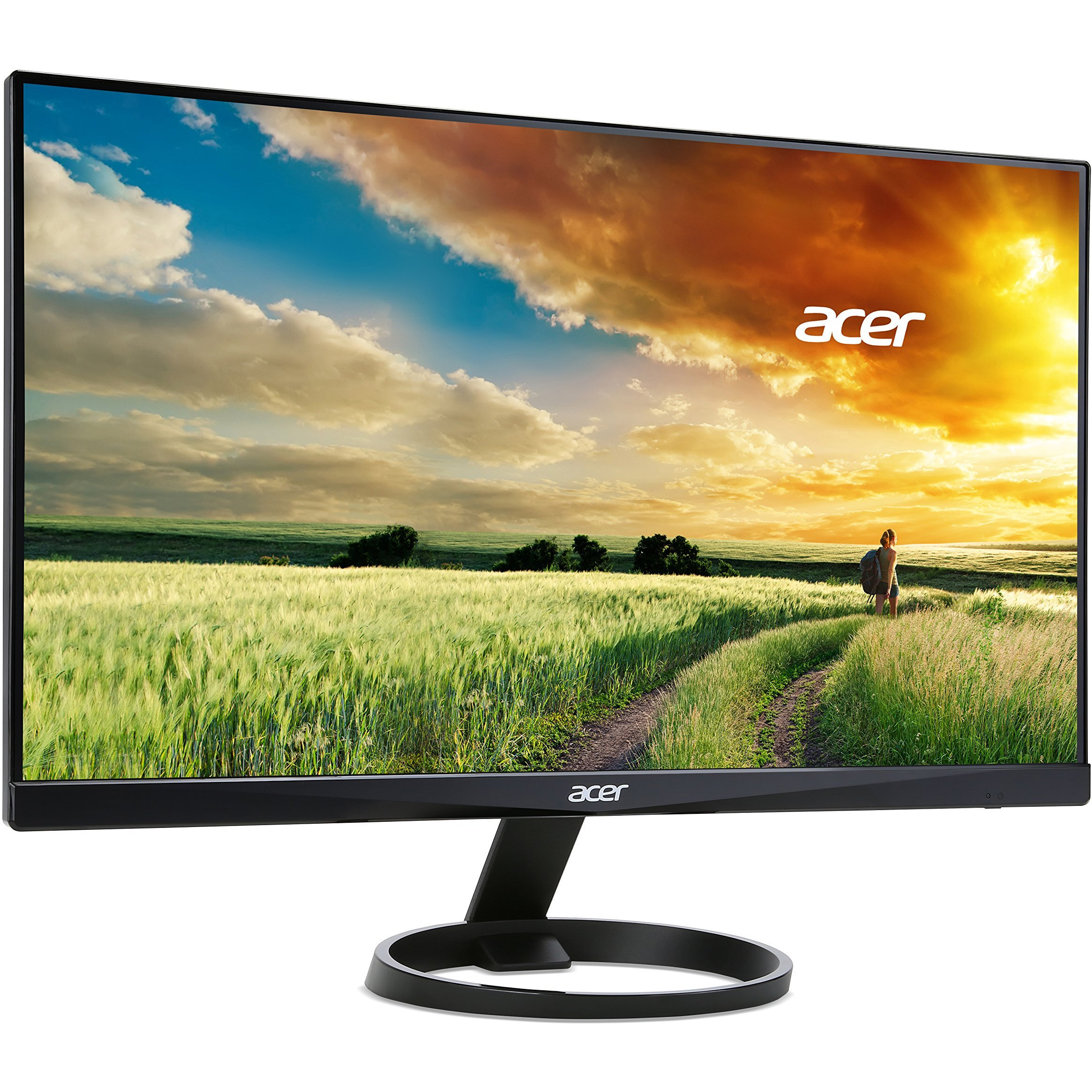 Acer 23.8    Full Hd 1920 X 1080 Ips Zero Frame Home Office Computer Monitor - 178 Wide View Angle - 16.7M - Ntsc 72% Color Gamut - Low Blue Light - Tilt Compatible - Vga Hdmi Dvi R240Hy Bidx