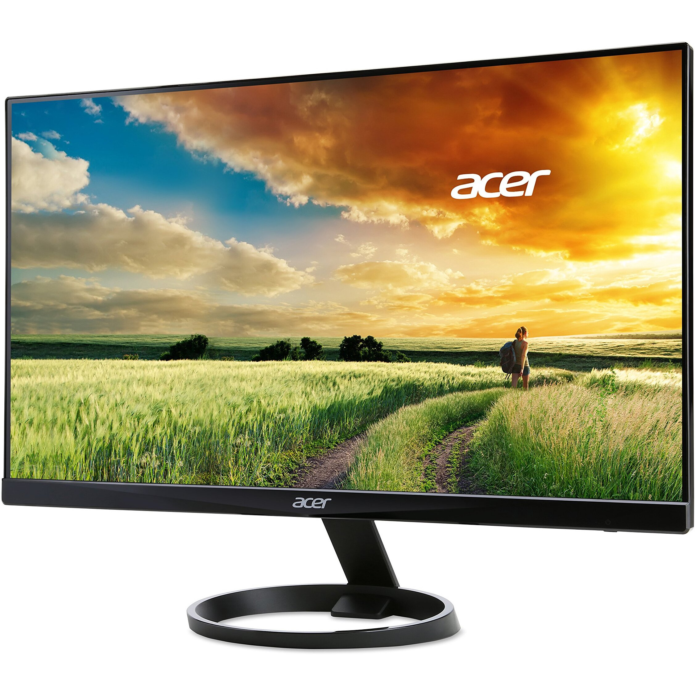 Acer 23.8    Full Hd 1920 X 1080 Ips Zero Frame Home Office Computer Monitor - 178 Wide View Angle - 16.7M - Ntsc 72% Color Gamut - Low Blue Light - Tilt Compatible - Vga Hdmi Dvi R240Hy Bidx
