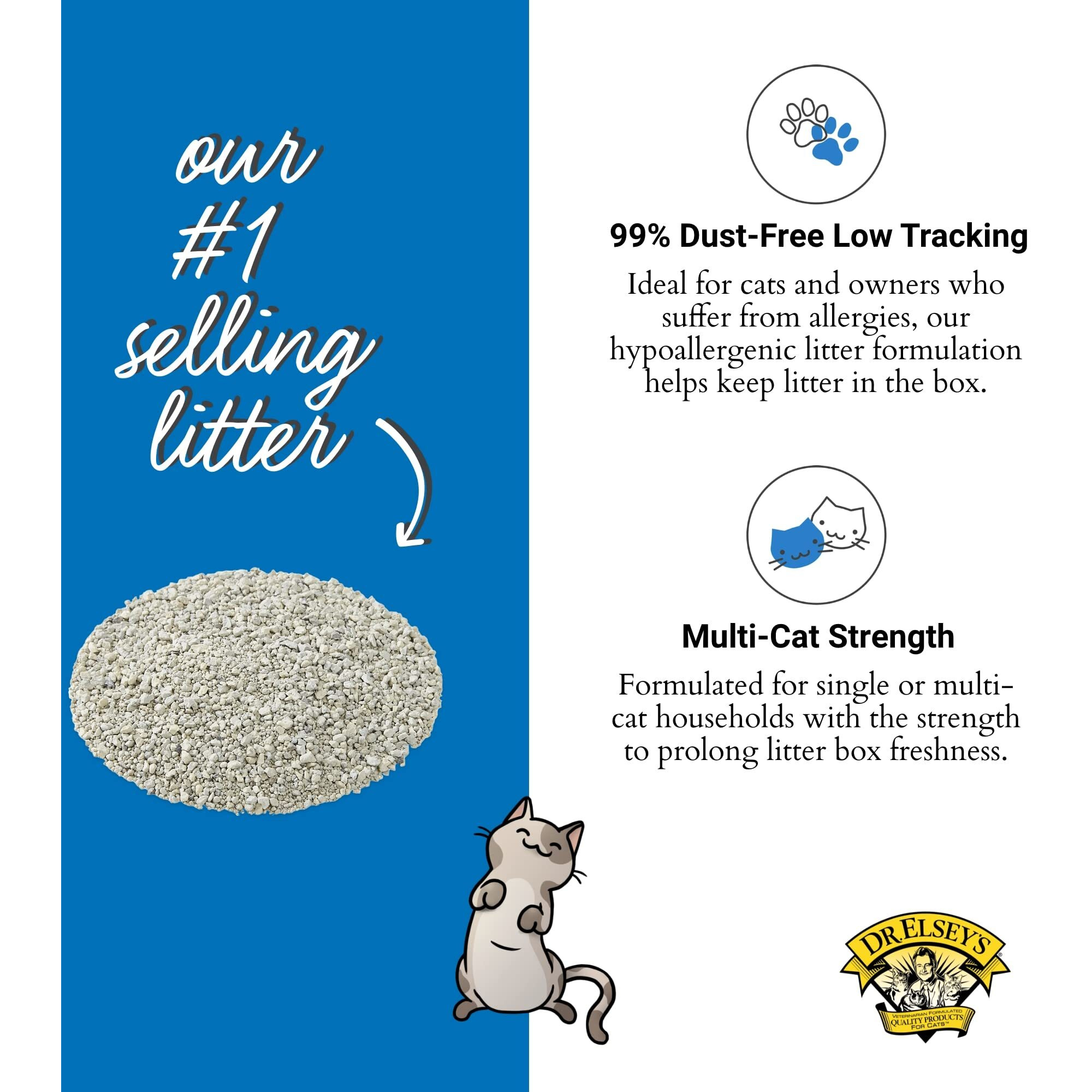 Dr. Elsey 's Ultra Unscented Clumping Clay Cat Litter 40 Lb. Bag