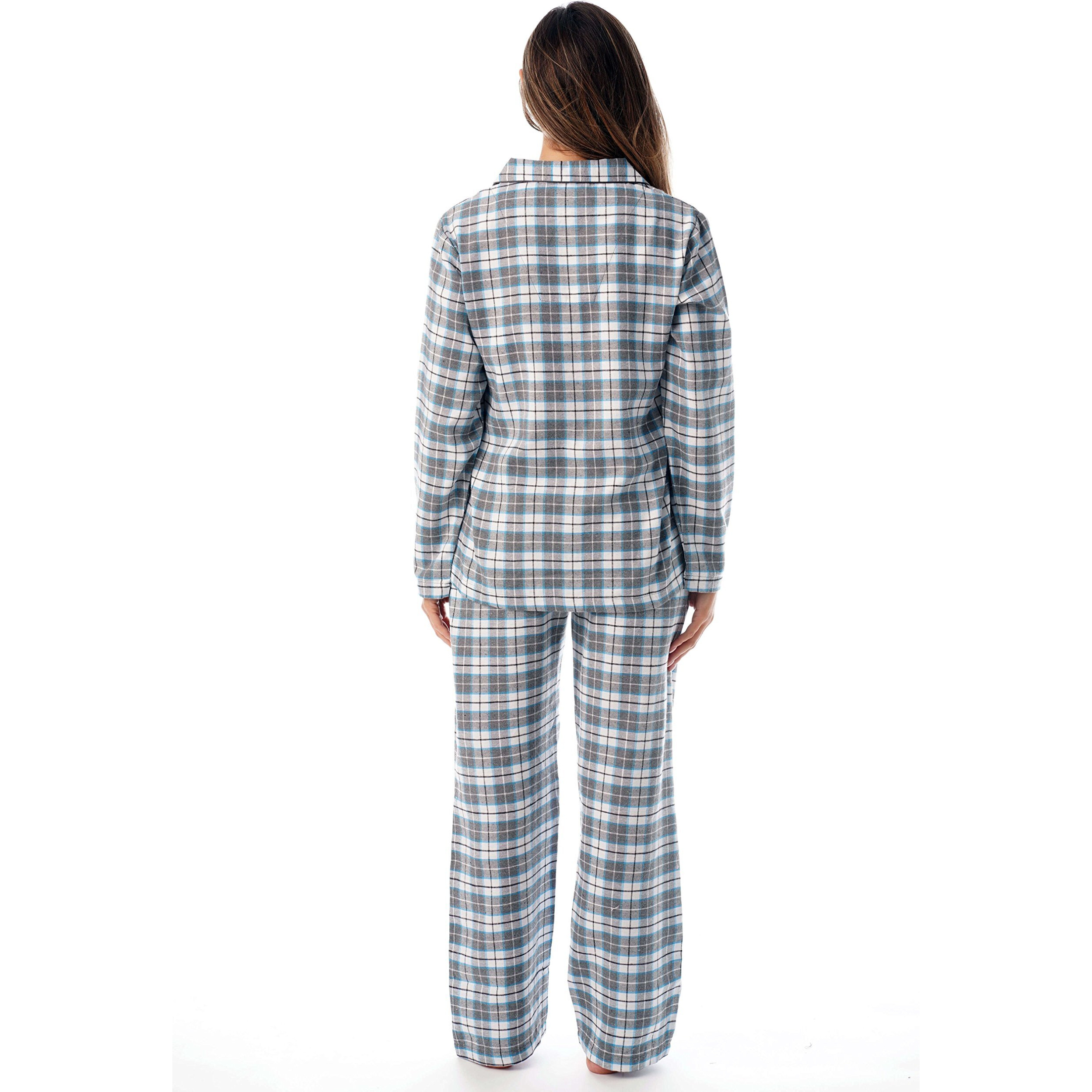 Just Love Long Sleeve Flannel Pajama Sets For Women 6760-10359-Gry-L Grey