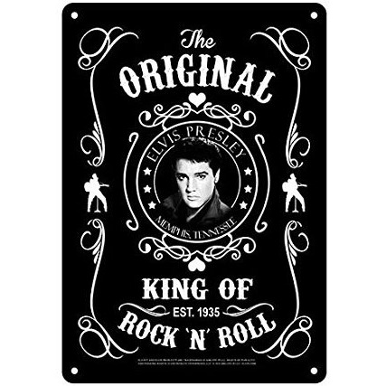 Midsouth Products Elvis Presley 8X11.5 Tin Sign Black & White Established