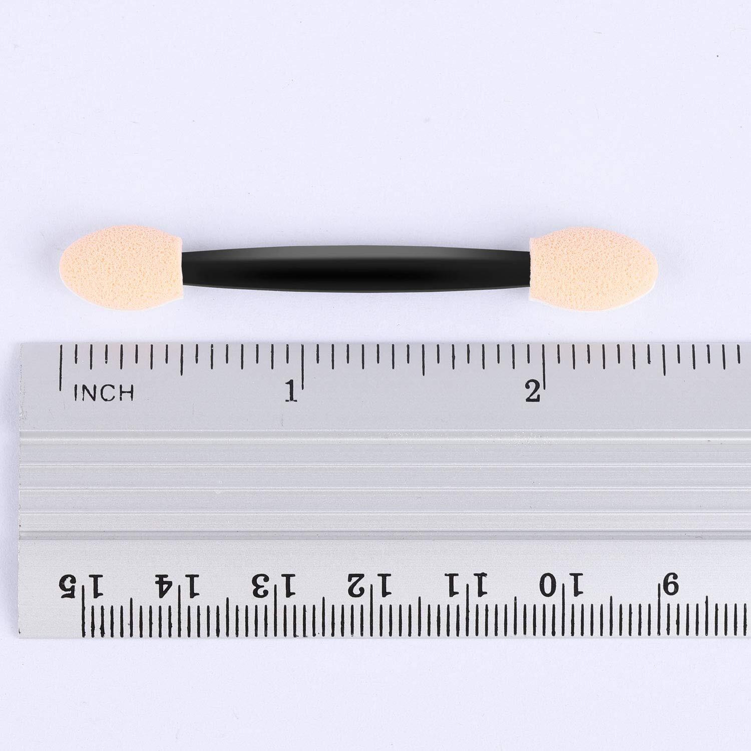 150 Eye Shadow Applicator Disposable Foam Makeup Brush Sponge Tipped Oval Eyeshadow Applicators Dual Sides With Container