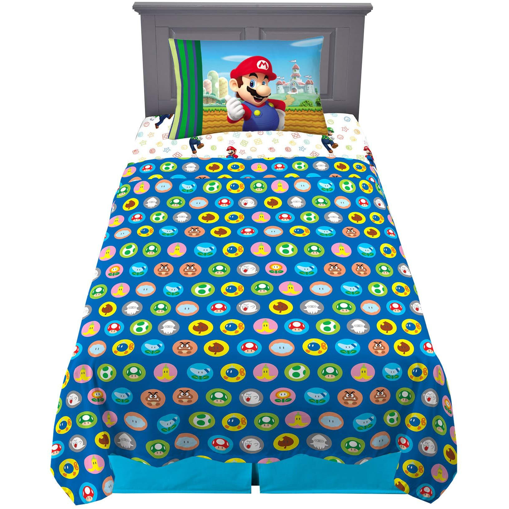 Franco Kids Bedding Super Soft Microfiber Sheet Set, Twin, Mario