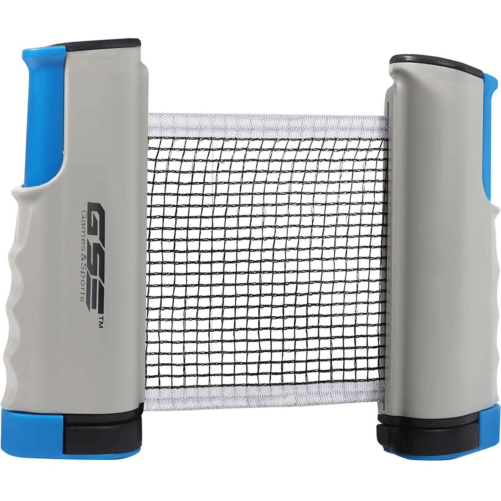 Gse Games & Sports Expert Adjustable Retractable Ping Pong Net & Post. Portable Table Tennis Net & Clamps. Replacement Ping Pong Net For Any Tables (Grey)