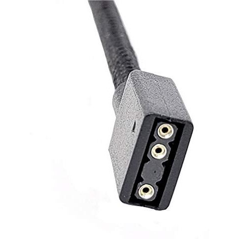 Micro Connectors 70Cm Premium Sleeved 3-Pin 1 To 5 Addressable (Argb) Splitter Cable (Black, F04-15As70-Bk)
