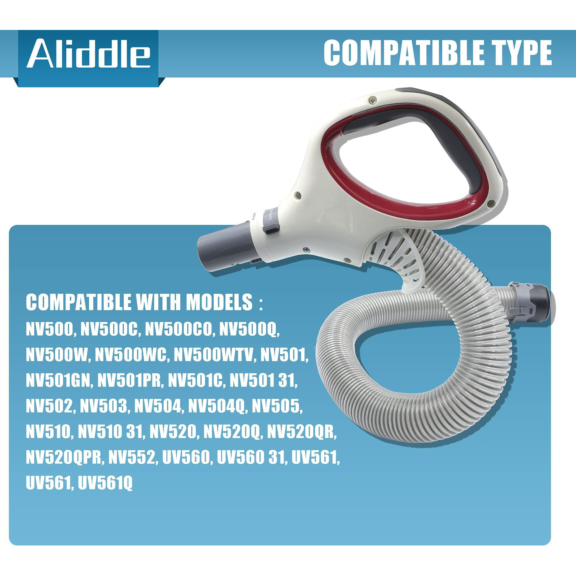Aliddle Upgraded Replacement Part Hose Handle For Shark Rotator Professional Lift-Away Accessories Models Nv500 Nv501 Nv501C Nv502 Nv505 Nv510 Nv520 Nv520Q Nv520Qr Nv520Qpr Uv560 Red