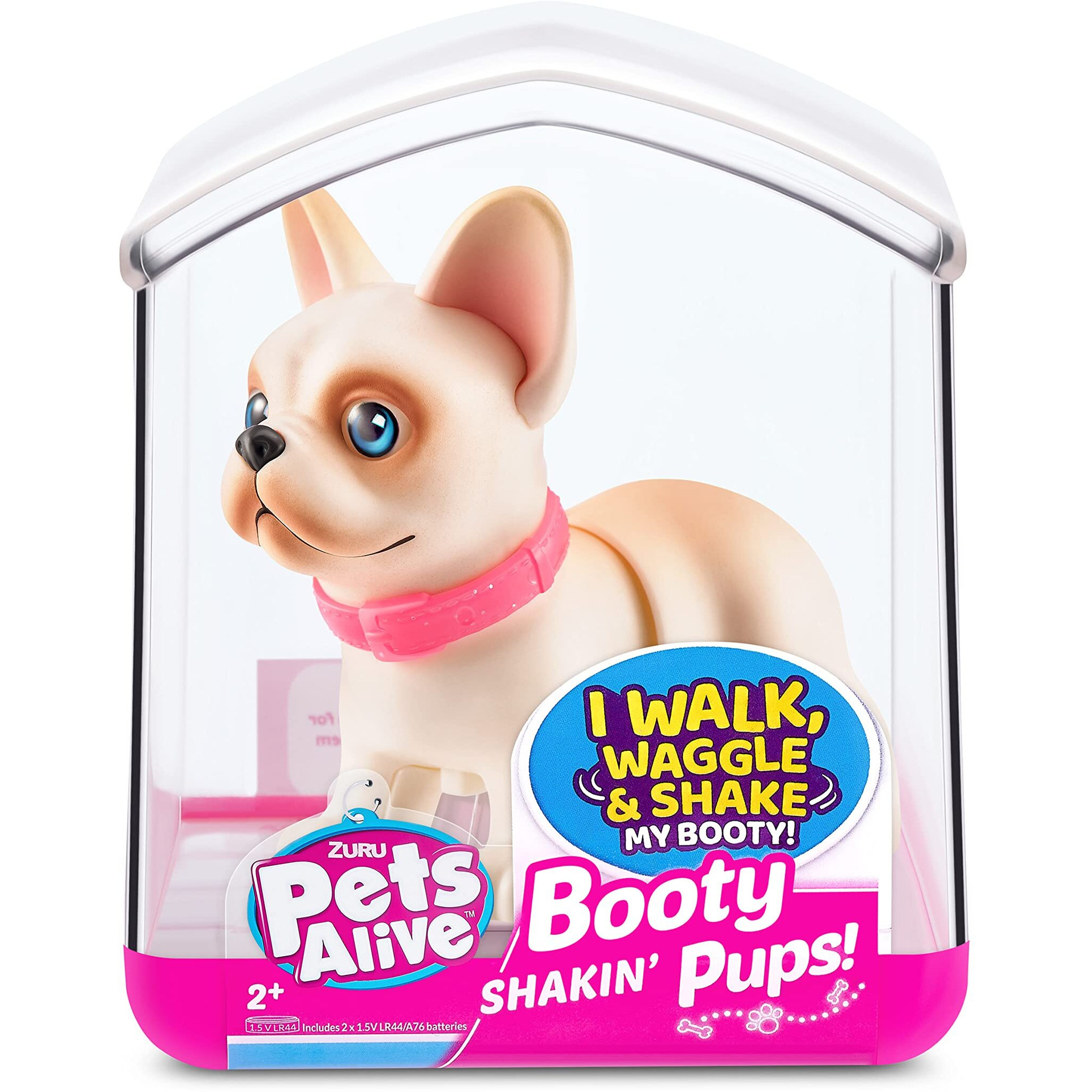 Pets Alive Booty Shakin' Pups (Frenchie & Dachshund) By Zuru 2 Pack Interactive Mini Dog Toys That Walk, Waggle, And Booty Shake, Electronic Puppy Toy For Kids And Girls