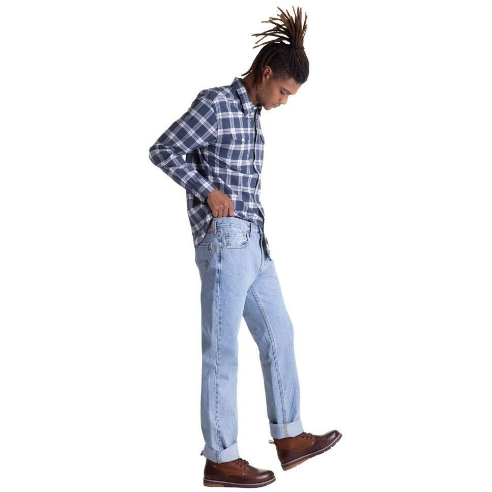 Levi's Men's 505 Regular Fit Jeans (Also Available In Big & Tall), Light Stonewash, 36W X 30L