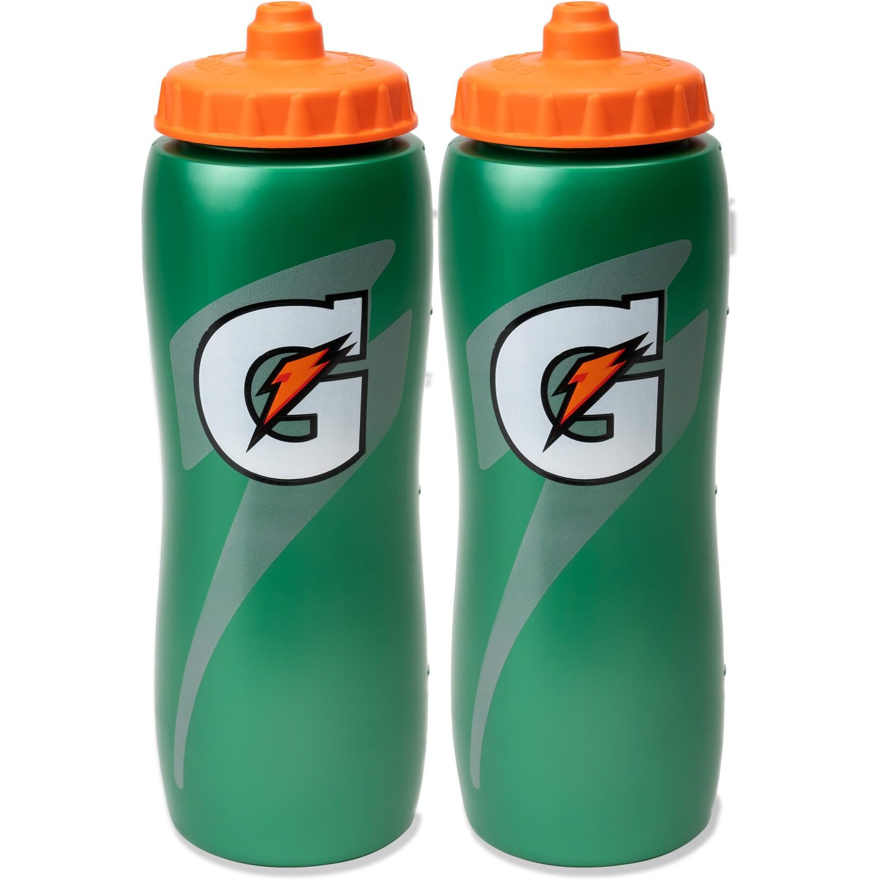 Gatorade 32 Oz Squeeze Water Sports Bottle - Pack Of 2 - New Easy Grip Design