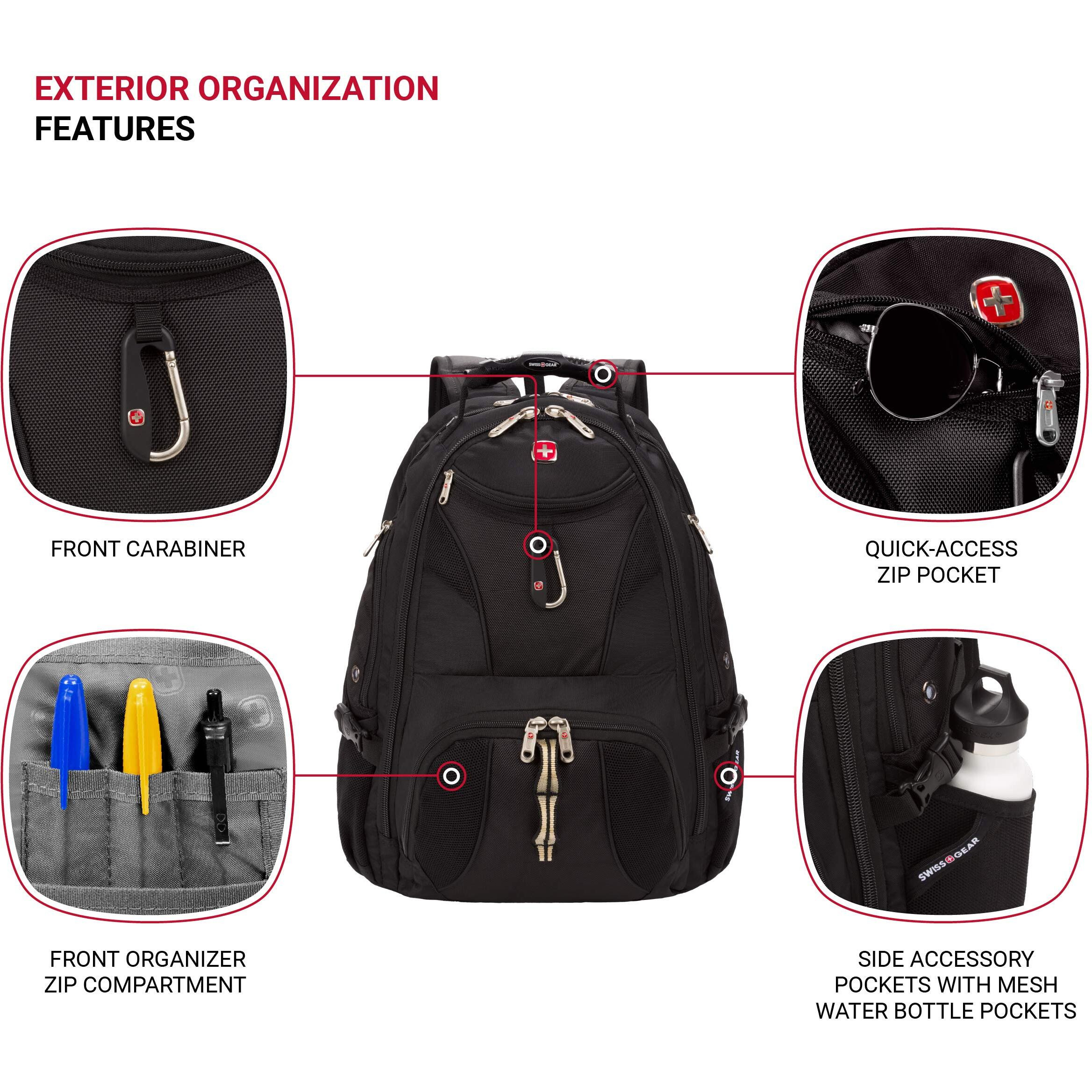 Swissgear 1900 Scansmart Tsa 17 Laptop Backpack, Black, 19-Inch