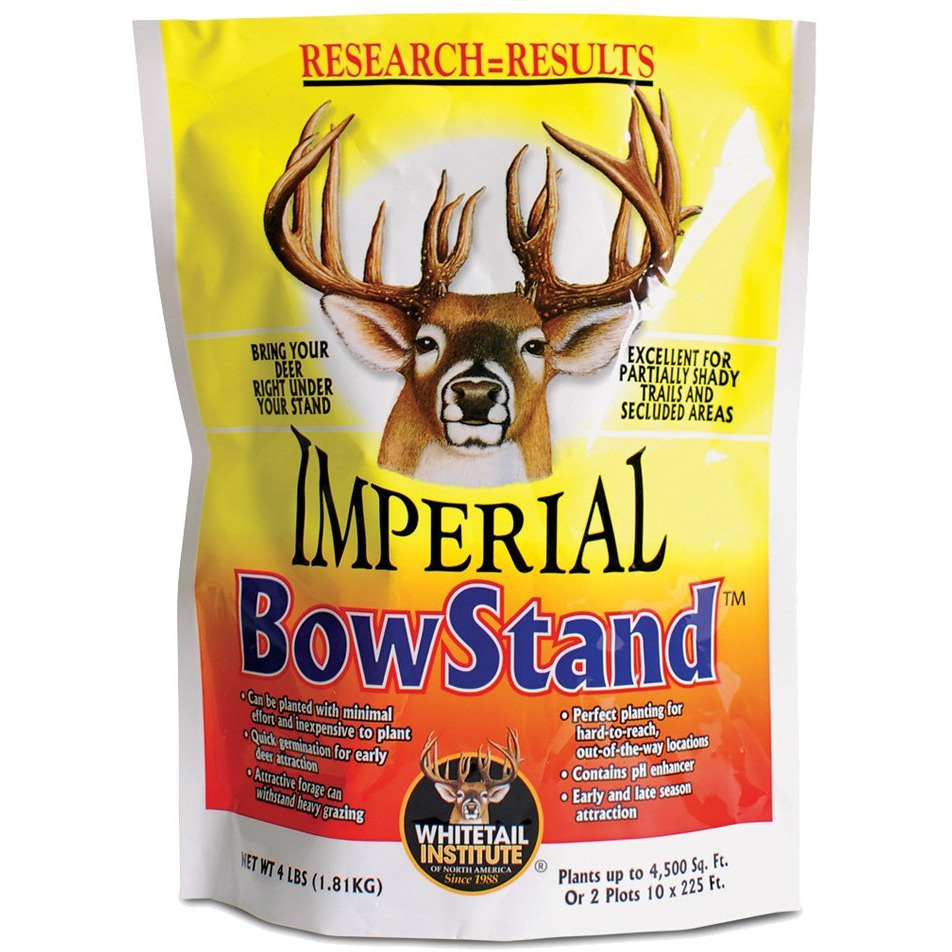 Whitetail Institute Bowstand Deer Food Plot Seed, Annual Forage Designed To Attract Deer To Small, Remote Food Plots For Bow Hunting, Can Be Planted With Hand Tools, 4 Lbs (4500 Sq Ft)