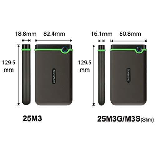 Transcend 1 Tb Storejet M3 Military Drop Tested Usb 3.0 External Hard Drive
