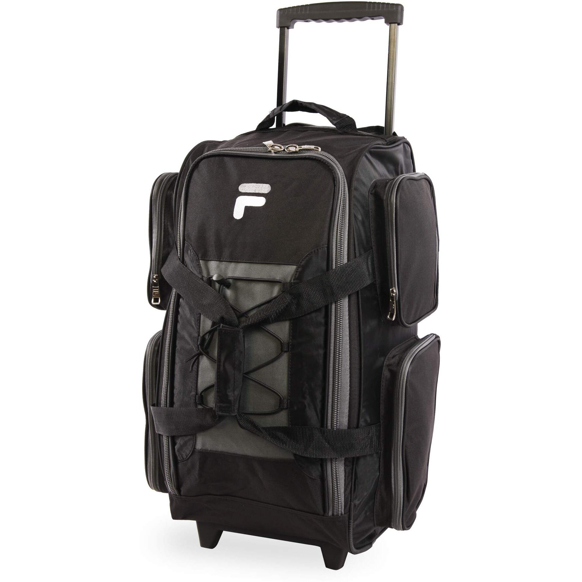 Fila 22"" Lightweight Carry On Rolling Duffel Bag, Black, One Size