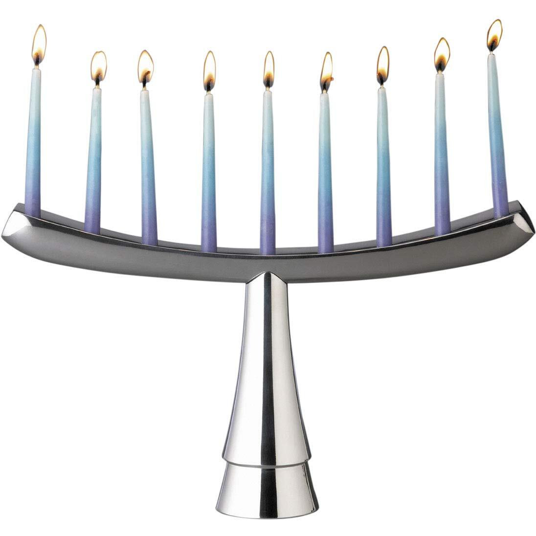 Nambe Menorah | 12.5 X 7.5 Inch Hannukah Menorah | Made Of Nambe Alloy | Decorative Menorah For Chanukah | Holds The Traditional 9 Candles (3/8 In) | Designed By Marilyn Davidson