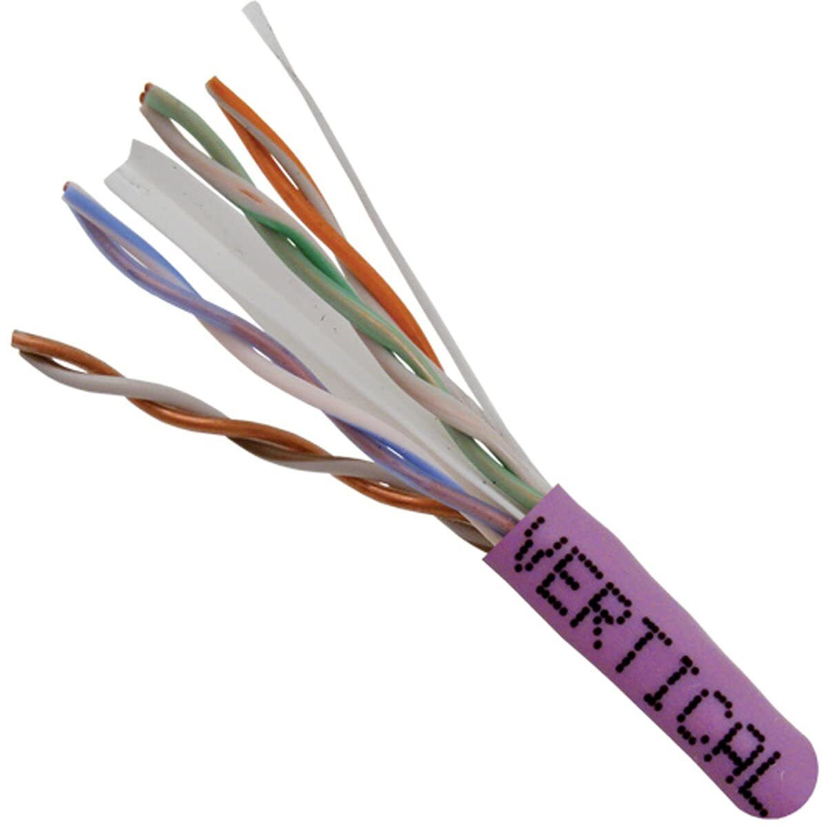 Vertical Cable Cat6, 550 Mhz, Utp, 23Awg, Solid Bare Copper,1000Ft, Bulk Ethernet Cable - 060 Series, Purple
