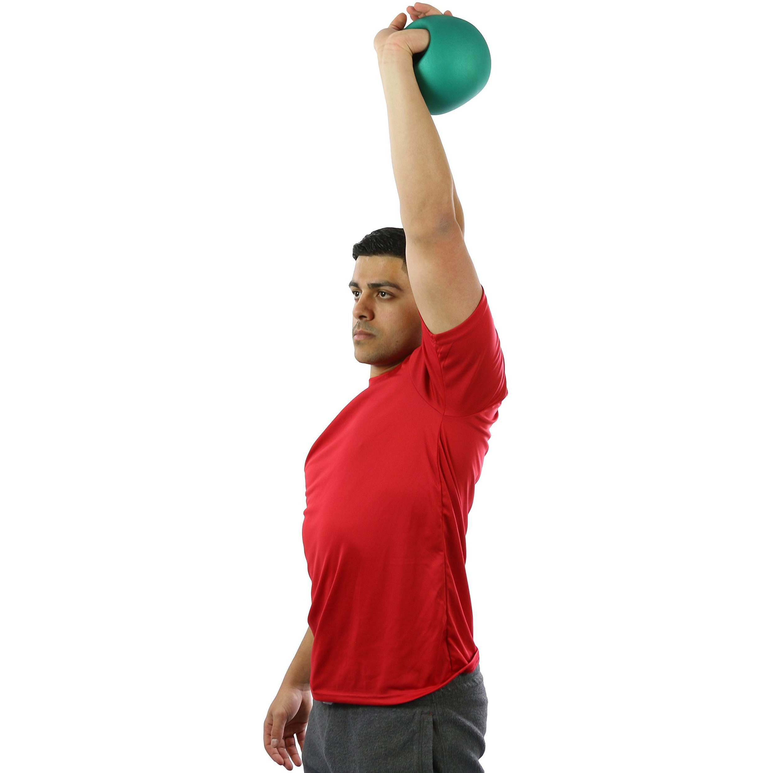 Cando 10-3293 One Handle Medicine Ball, 8 Lb, Green