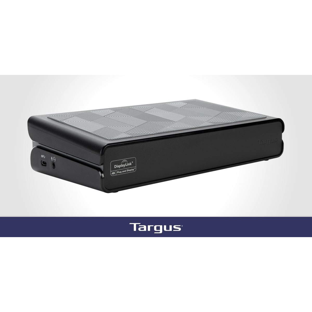 Targus Universal Usb 3.0 Dual Video Dv4K Laptop Docking Station With Charging Power & 5 Usb 3.0 Ports, For Pc, Mac, & Android (Dock177Usz)