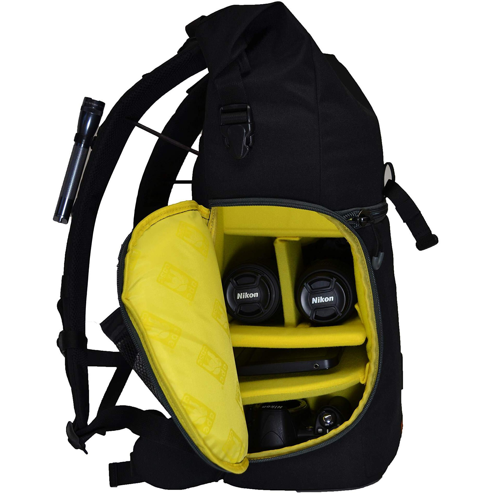 Ape Case, Maxess Rolltop, Black, Water-Resistant, Backpack, Camera Bag (Acpro3000)