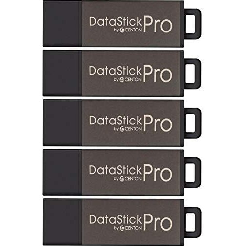 Centon Electronics Datastick Pro Usb 2.0 Flash Drive, 32 Gb, Usb Flash Drives, 5 Bulk Pack, Grey