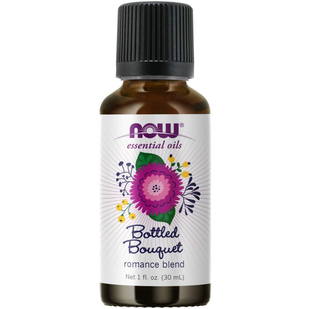 Now Essential Oils, Bottled Bouquet Oil Blend, Floral Aromatherapy Scent, Blend Of Pure Essential Oils, Vegan, Child Resistant Cap, 1-Ounce