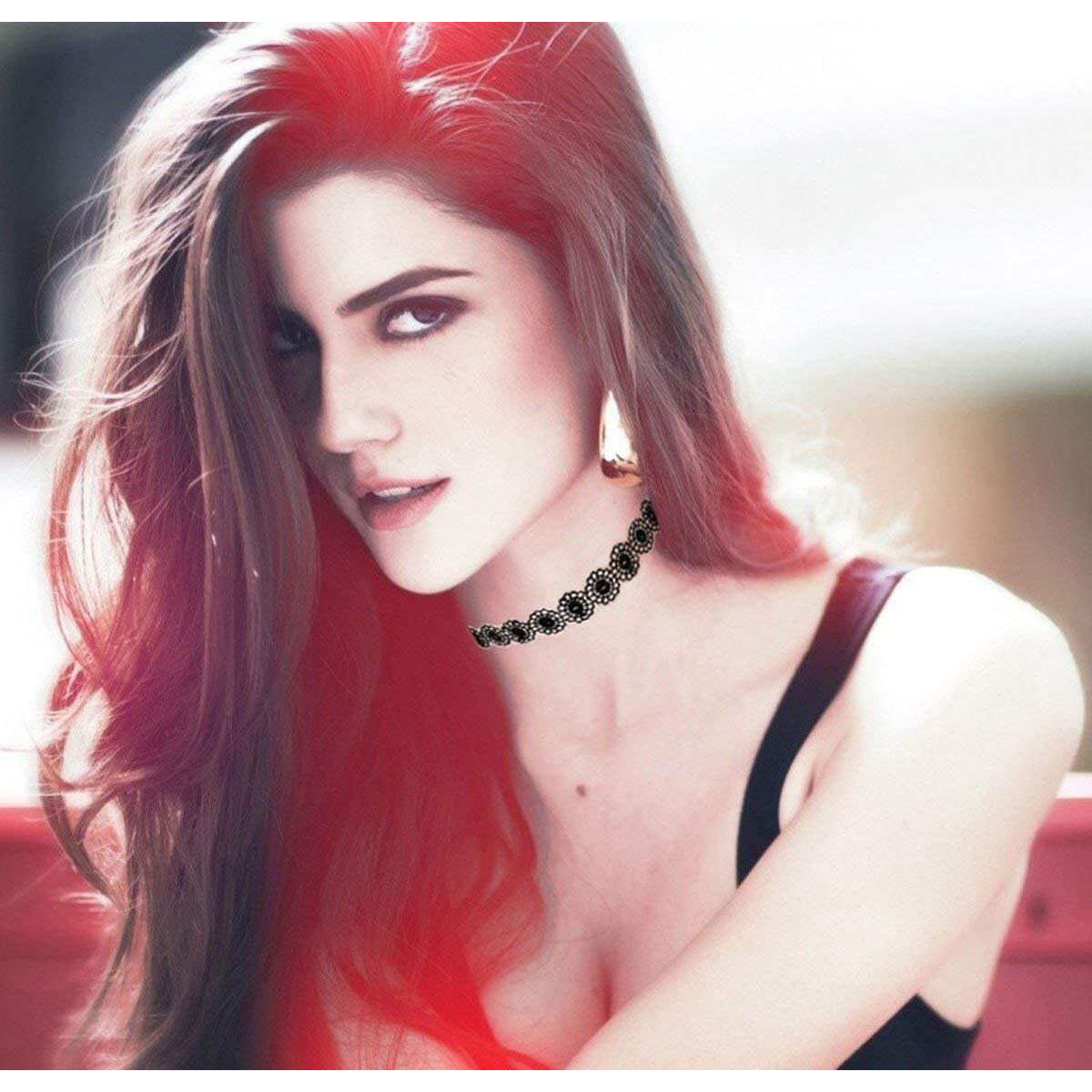 K&Q 56 Pcs Choker Necklace, Classic Colorful Gothic Collar Choker Necklace And Black Cute Lace Velvet Choker Necklace Set For Girls And Women
