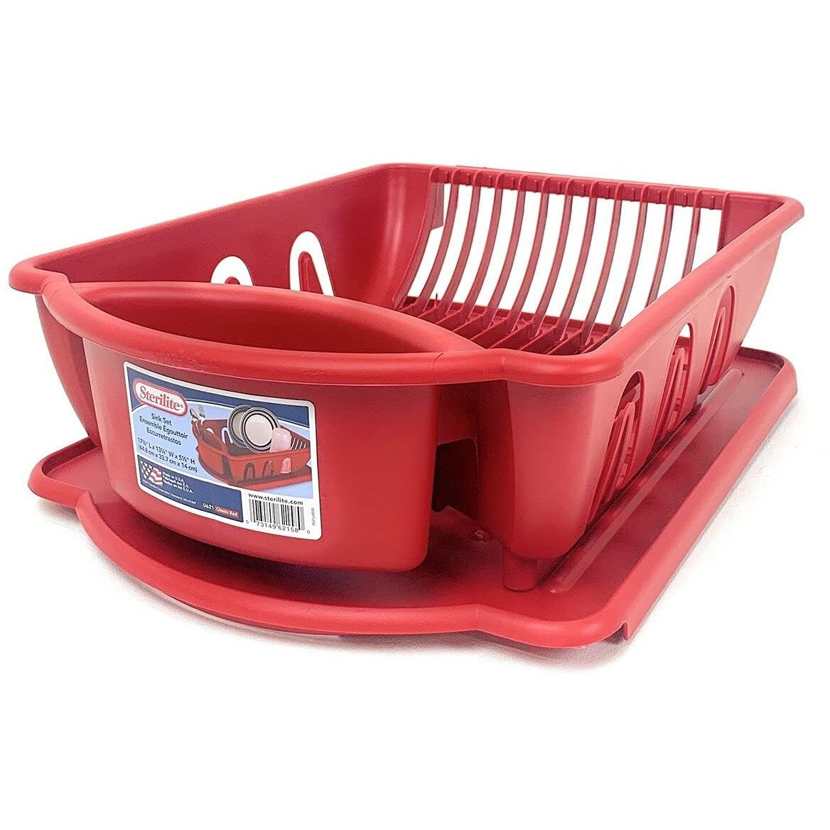 Sterlite 2Pc Ultra Sink Set, One Size, Black Classic Red White