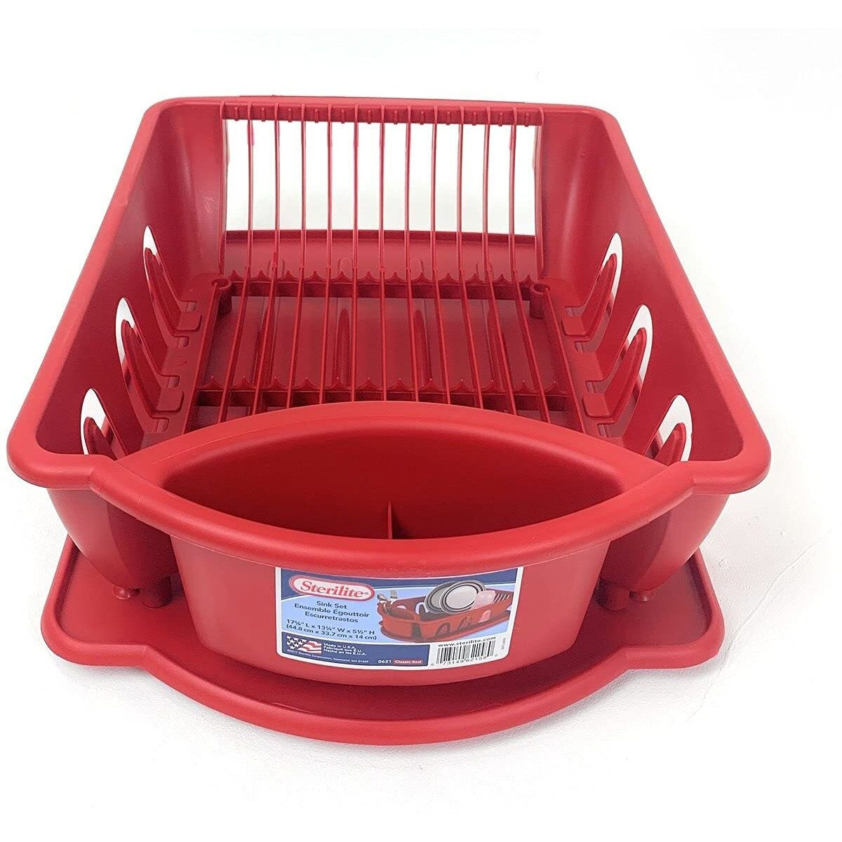 Sterlite 2Pc Ultra Sink Set, One Size, Black Classic Red White